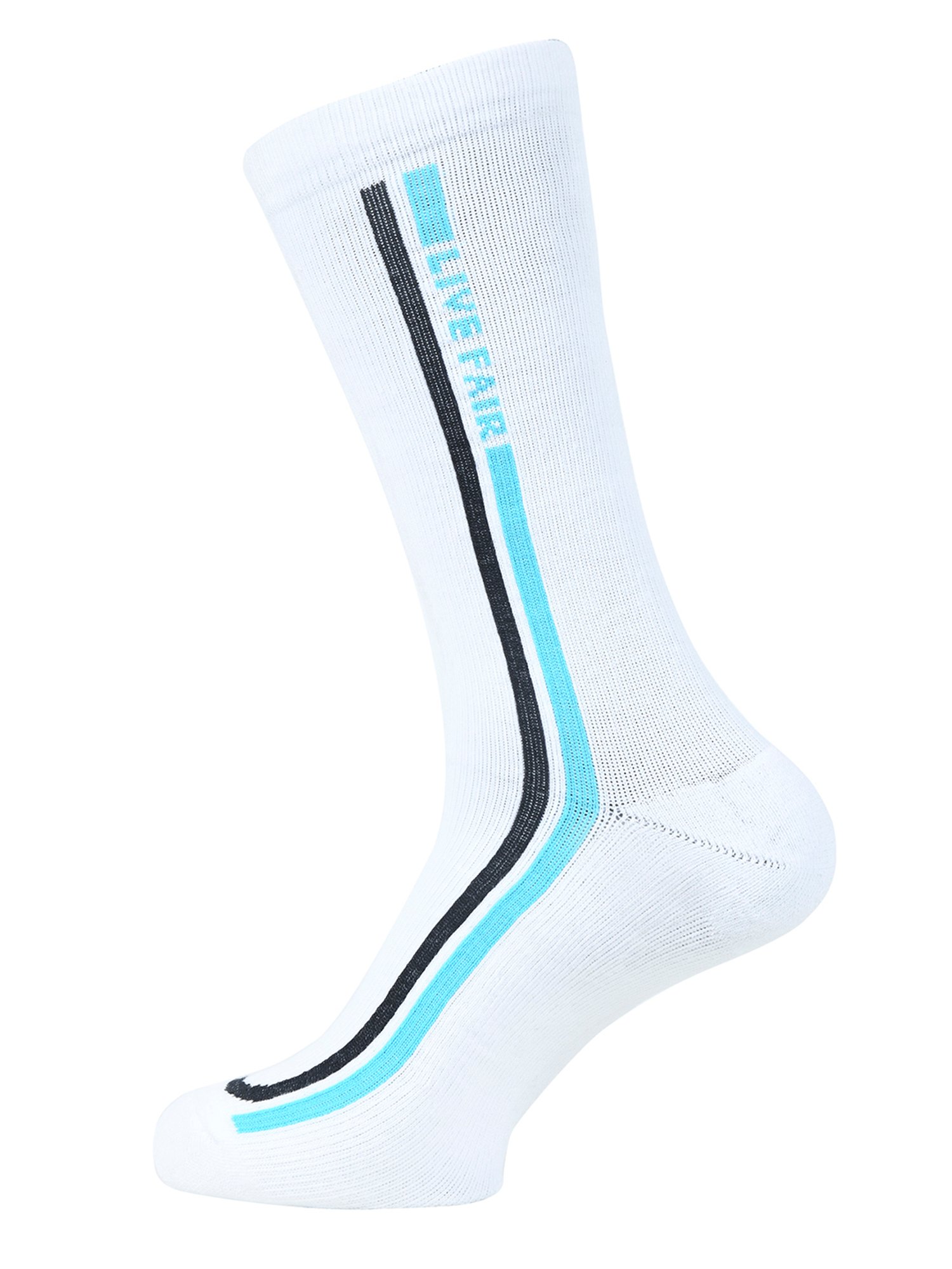 BALENZIA Black & White Printed Crew Length/Calf Length Gift Box Socks - Pack of 2