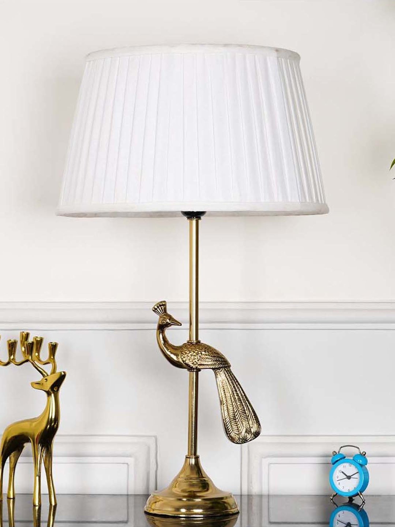 Kapoor E Illuminations Green Study Table Lamp - Set of 1