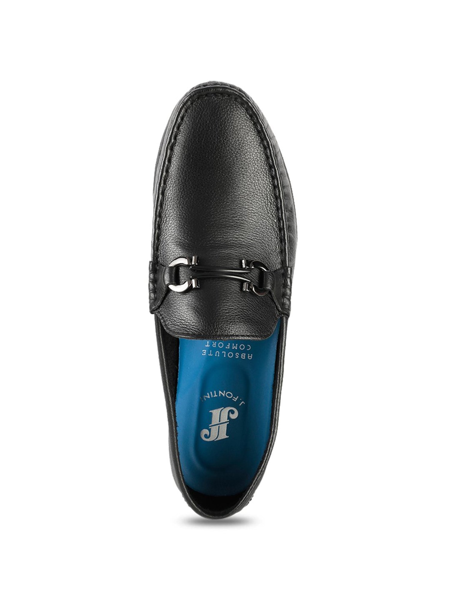 J. Fontini by Mochi Men's Black Casual Loafers