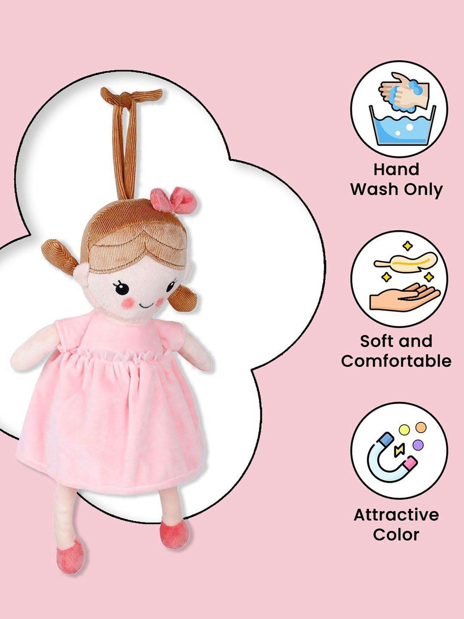 Baby Moo Kids Pink Pulling Toy