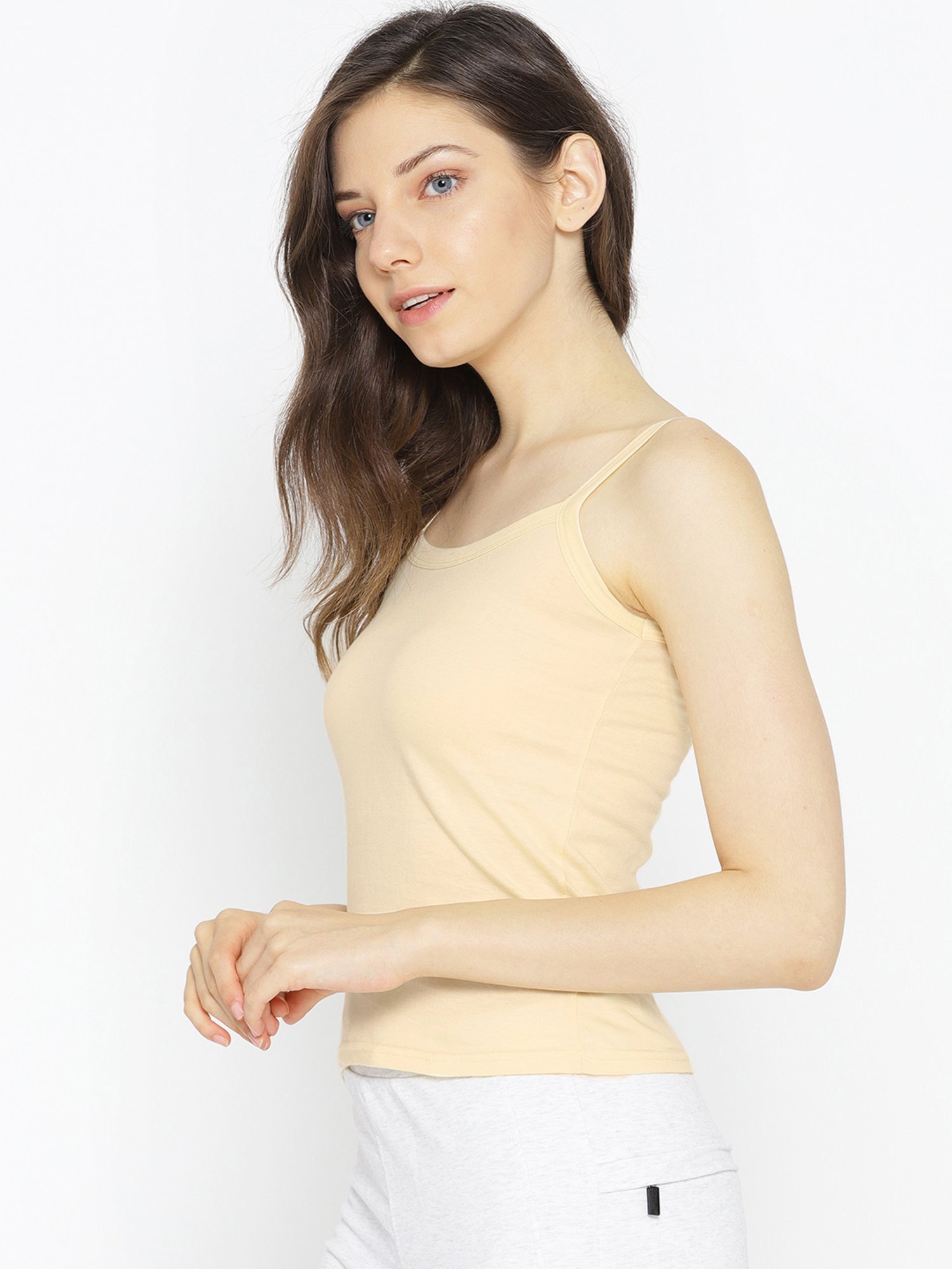 Lady Lyka Multicolor Cotton Camisole (Pack Of 2)