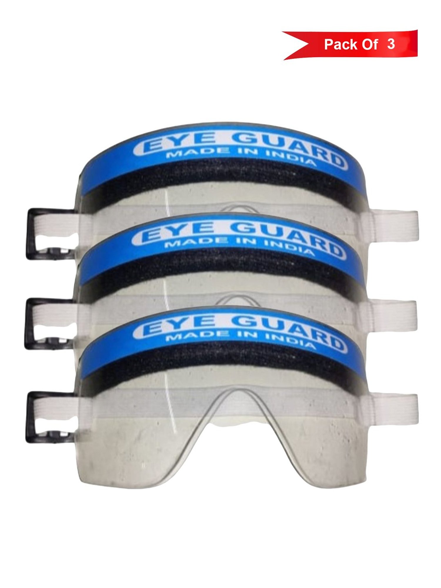Globex Transparent Safety Eye Protectors - Pack of 3