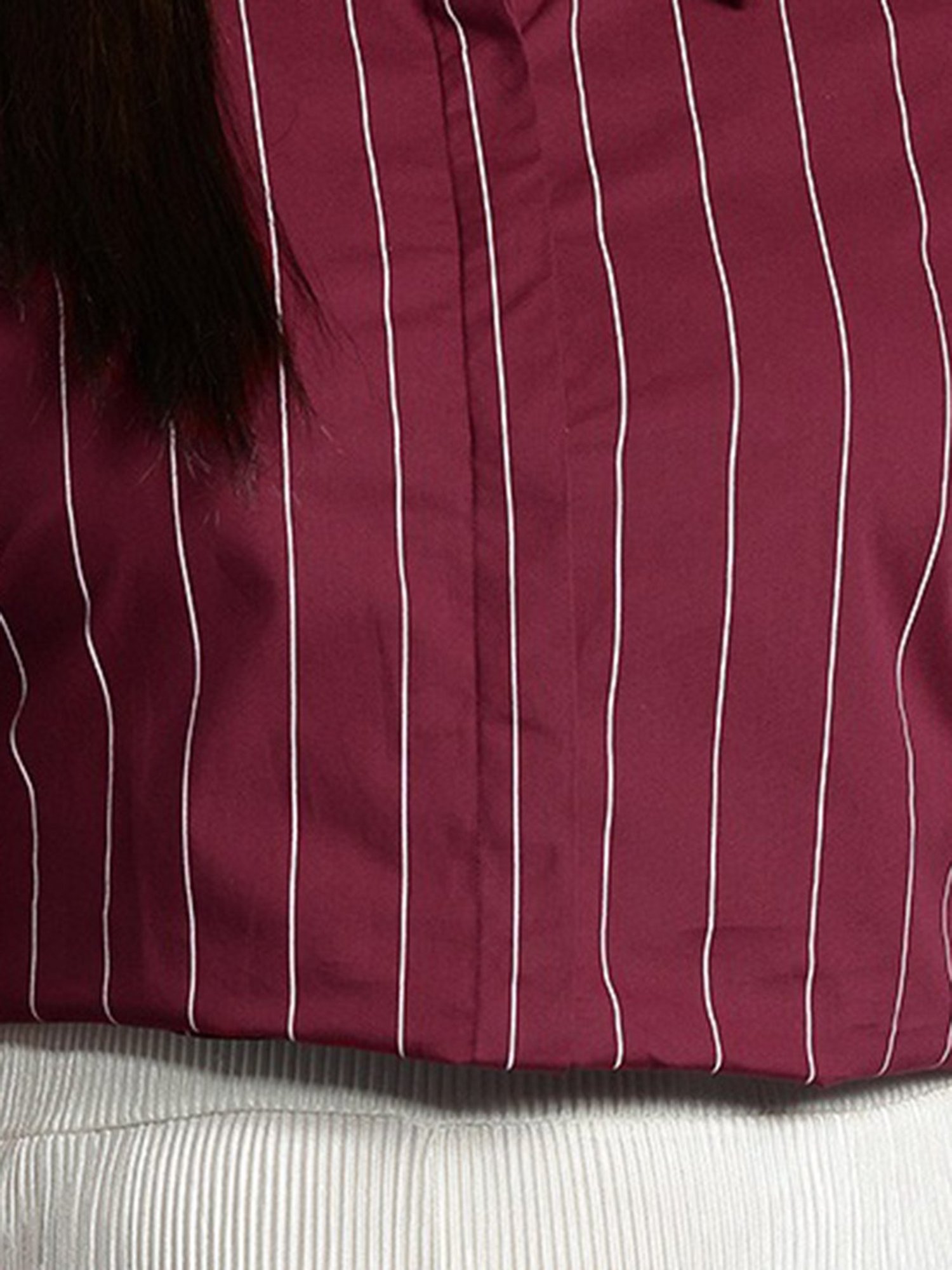 Van Heusen Maroon Plain Formal Shirt