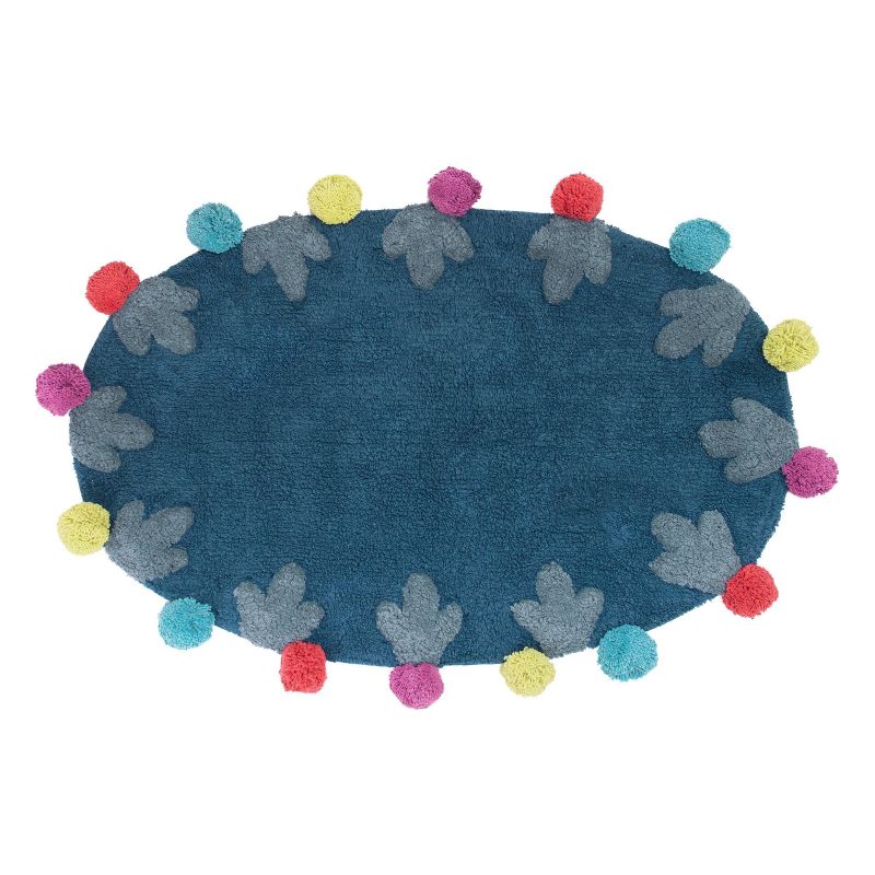 Llamas Bath Rug Blue - Allure Home Creations