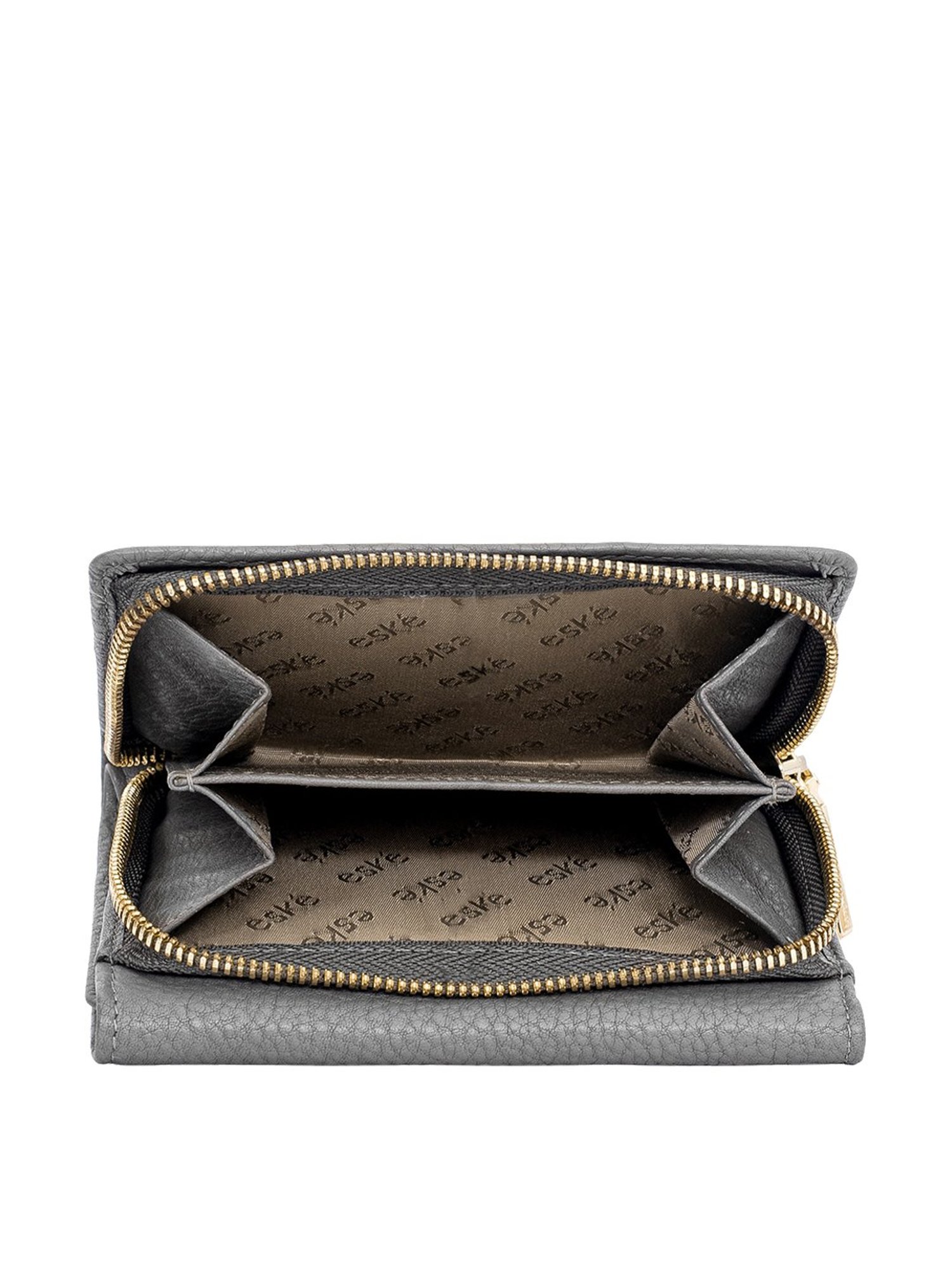 Eske Bria Grey Embellished Tri-Fold Wallet for Women