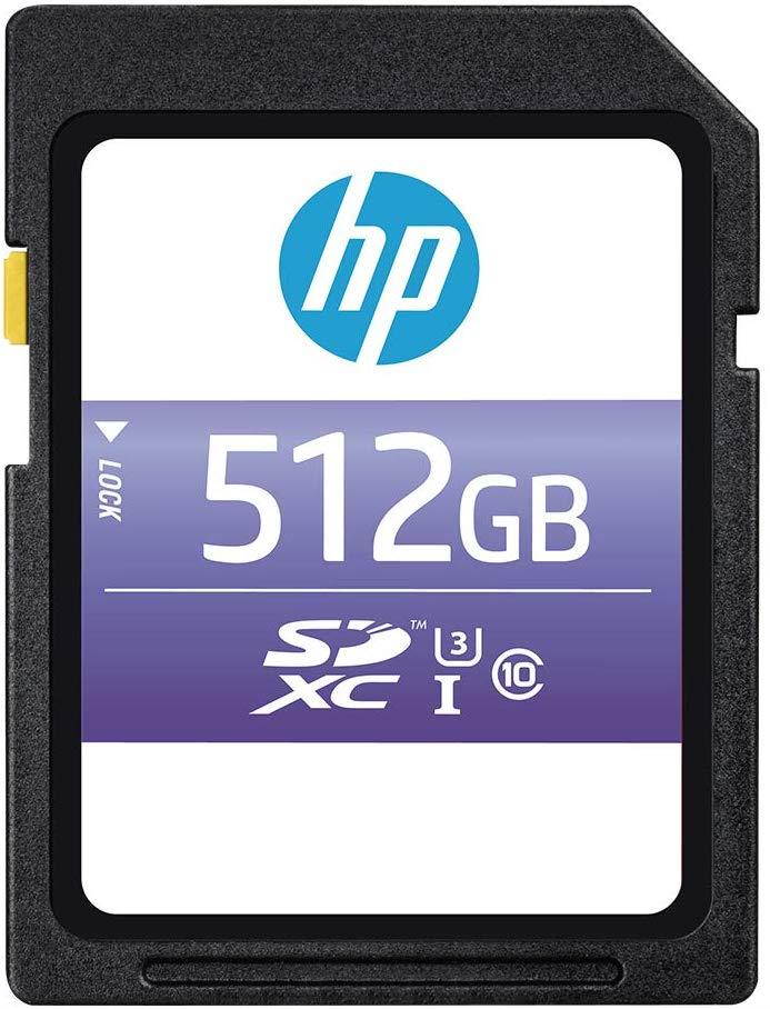 HP 512GB sx330 Class 10 U3 SDXC Flash Memory Card