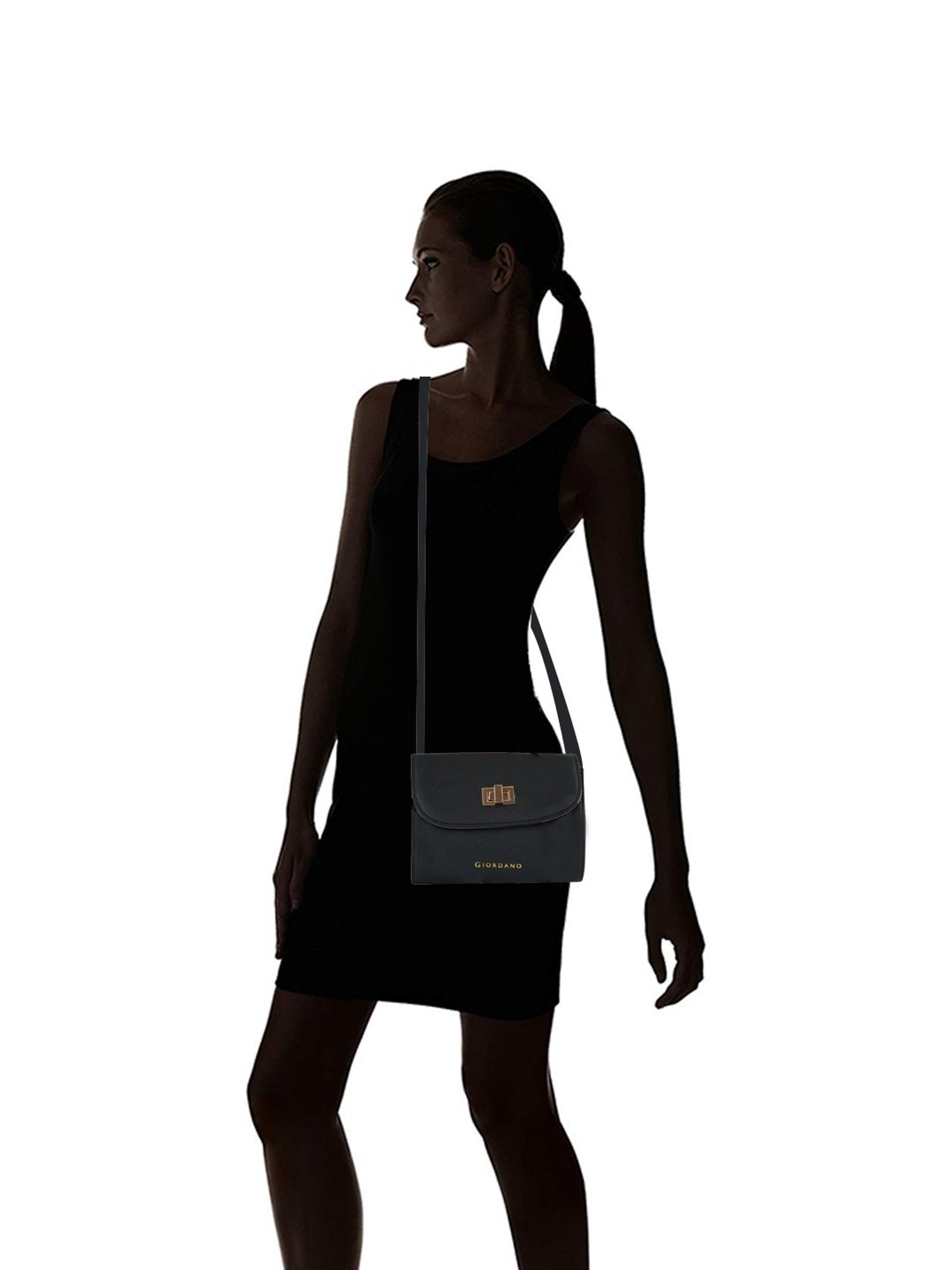 Giordano REFRESH SS19 Black Solid Medium Sling Handbag