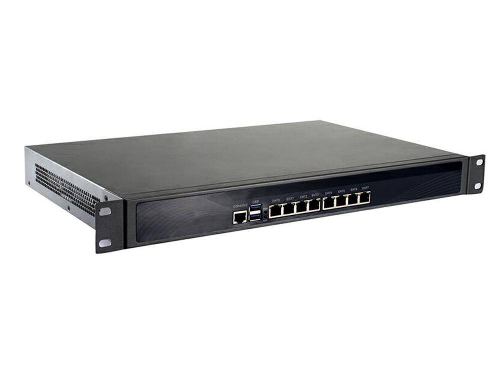 1U Cabinet Firewall VPN Mikrotik VPN Router Network Security Server with AES-NI 8 Nics I7 3517U 2G RAM 32G SSD R14