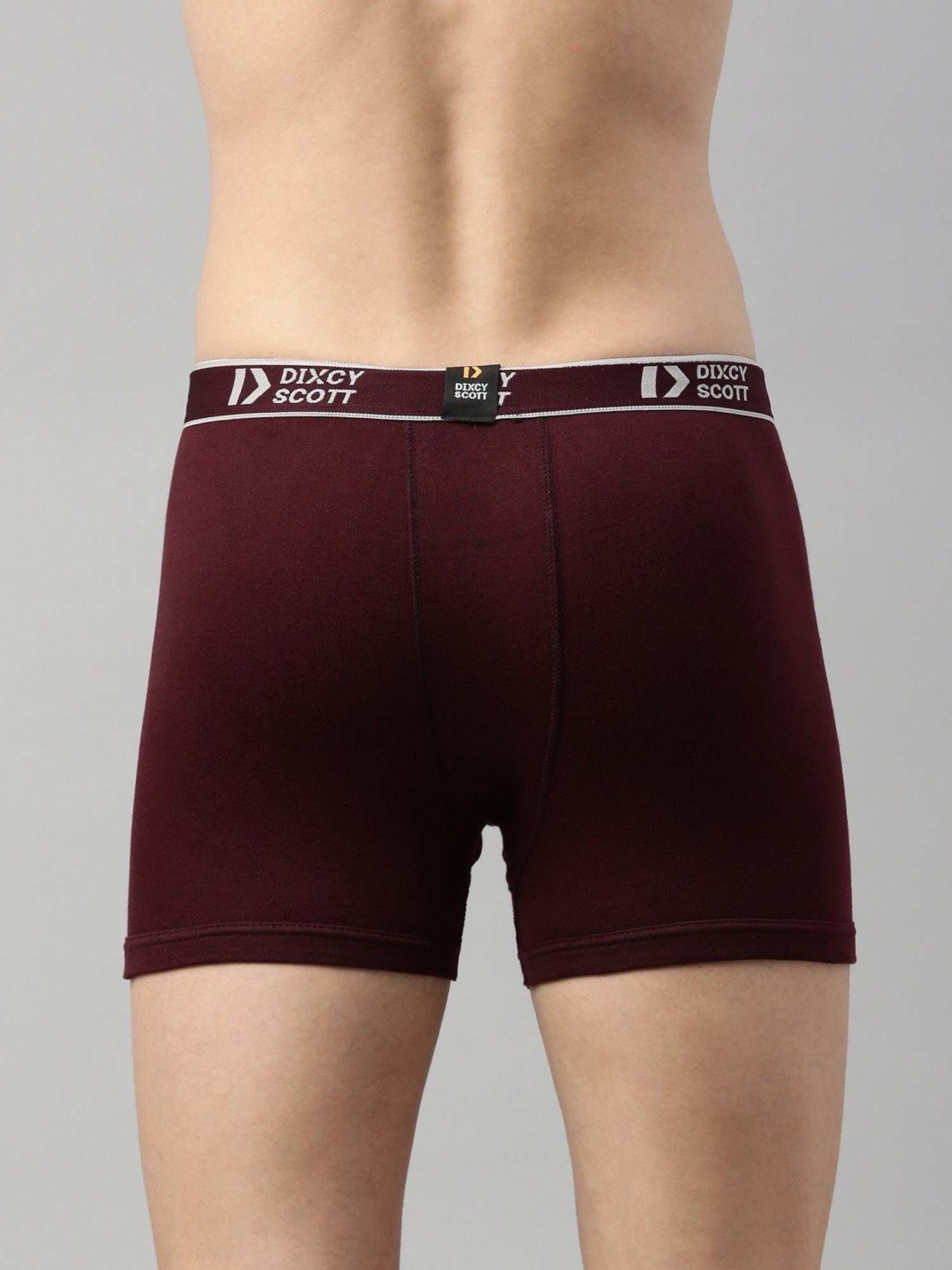 Dixcy Scott Originals Wine Cotton Regular Fit Trunks