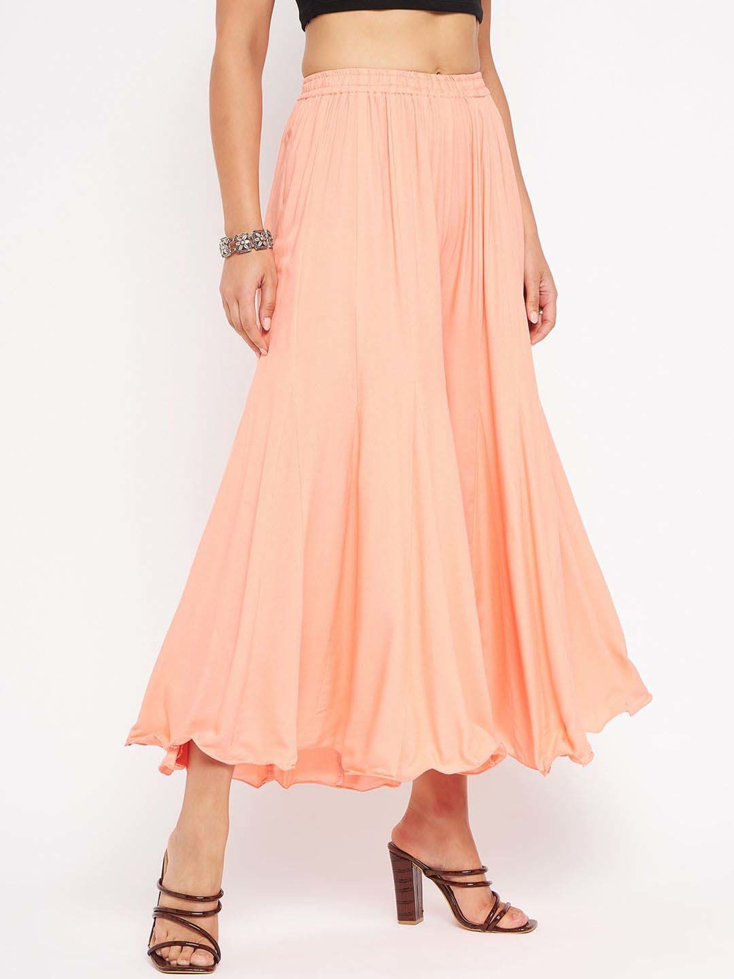 Castle Peach Regular Fit Palazzos