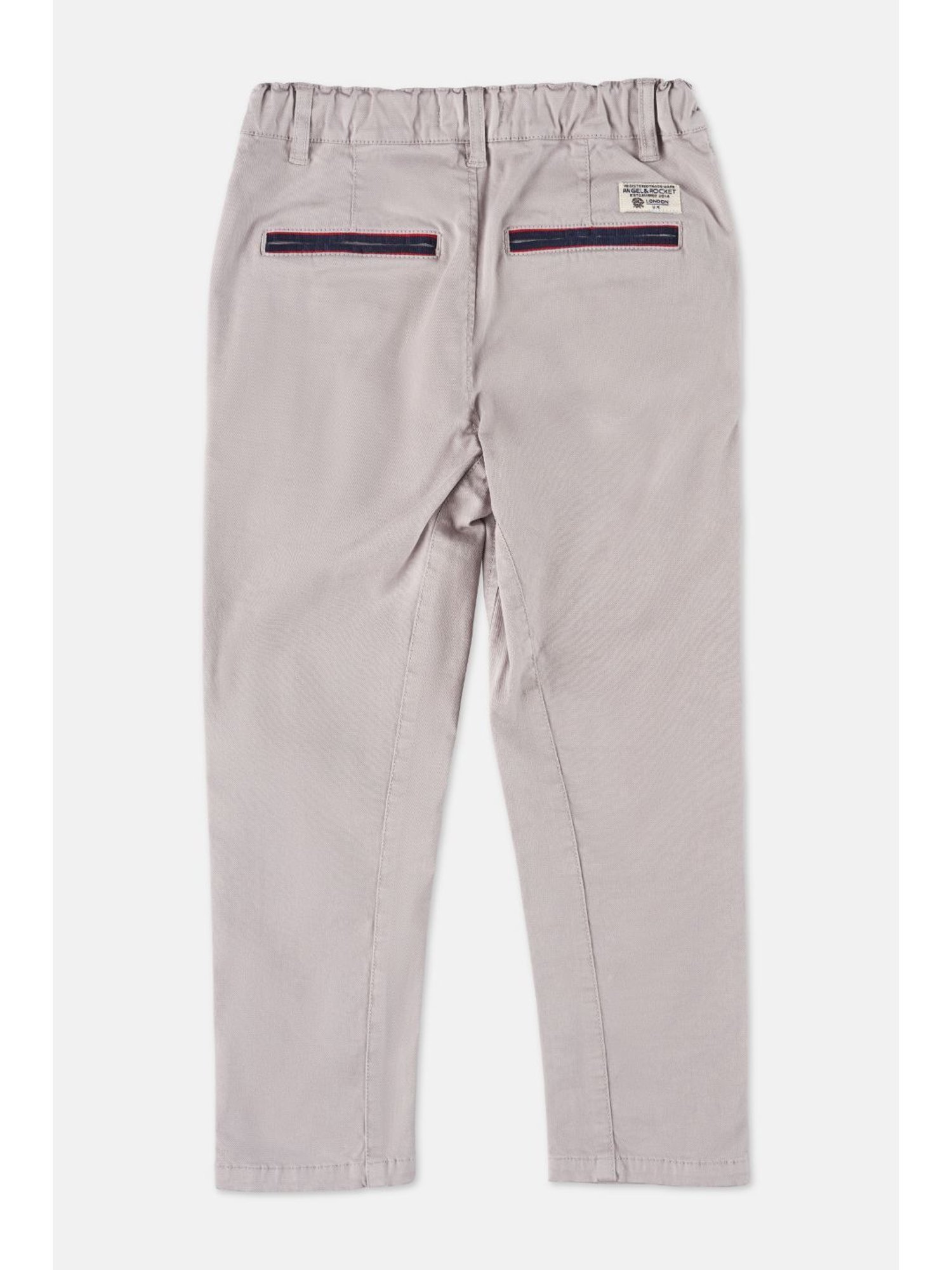 Angel & Rocket Boys Grey Solid Chino Pants