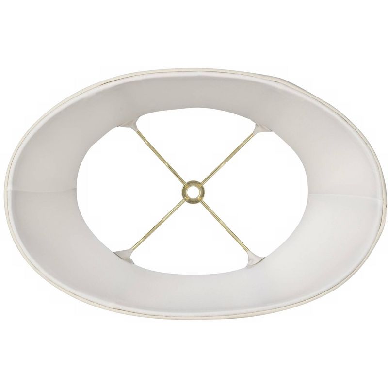 Springcrest Off-White White Drum Lamp Shade Modern Silver Circles 15x16x11 - Spider