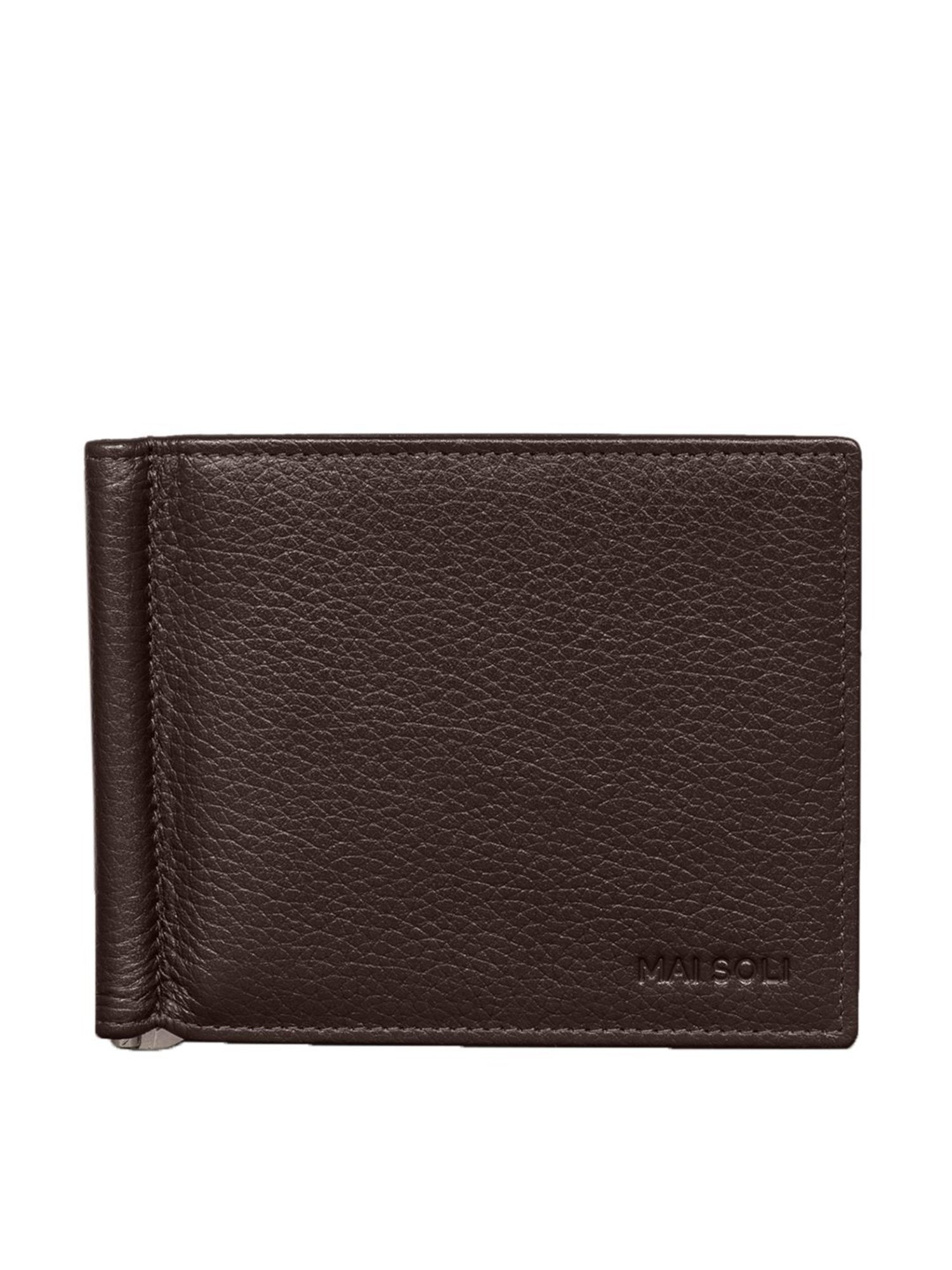 Mai Soli Dollaro Brown Casual Leather Money Clip Wallet for Men