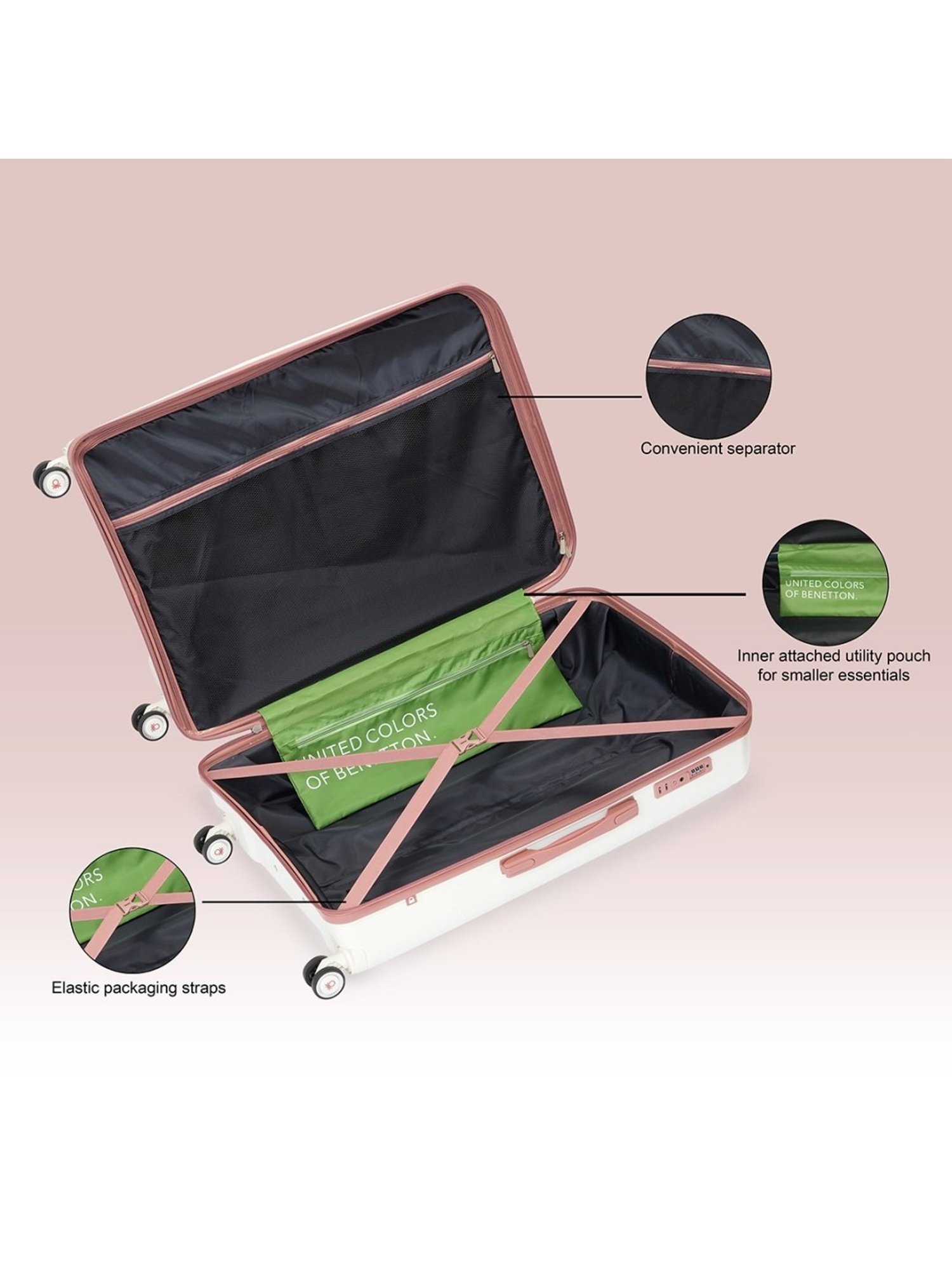 Perquisite Y2K Luxe Range Black Hard 20" Cabin Luggage