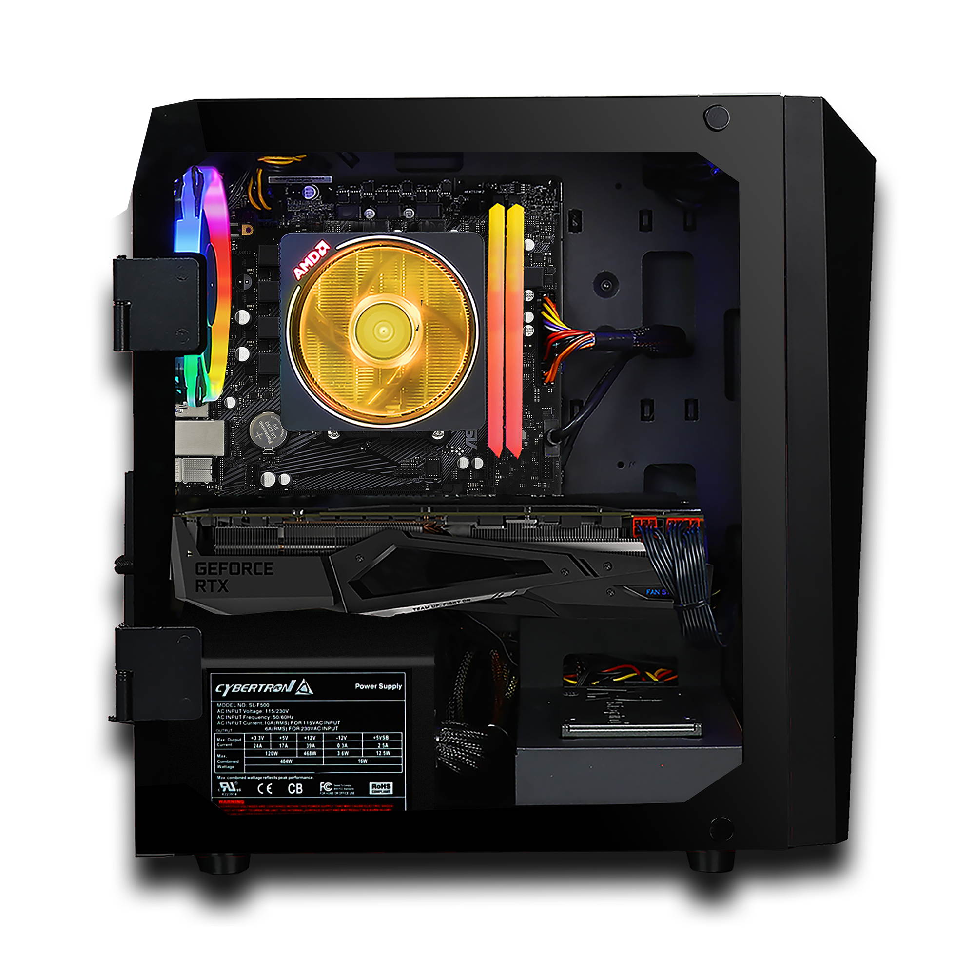 CLX SET Gaming Desktop - AMD Ryzen 7 3700X Processor, 16GB DDR4 Memory, NVIDIA GeForce RTX 3080 Graphics, 240 GB SSD, 2 TB HDD, WiFi, Windows 10 Home 64-bit