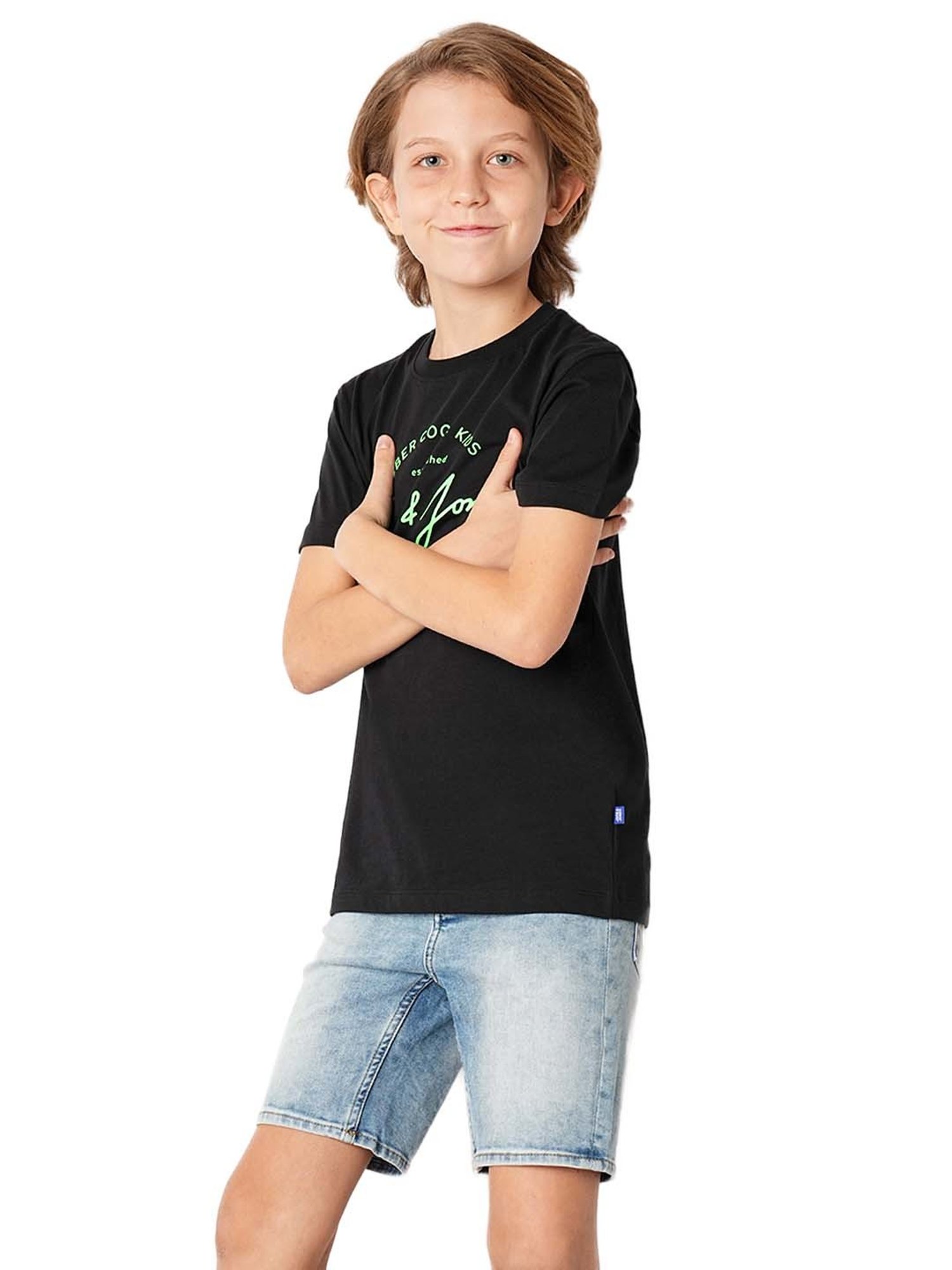 Pantaloons Junior Navy Cotton Printed T-Shirt