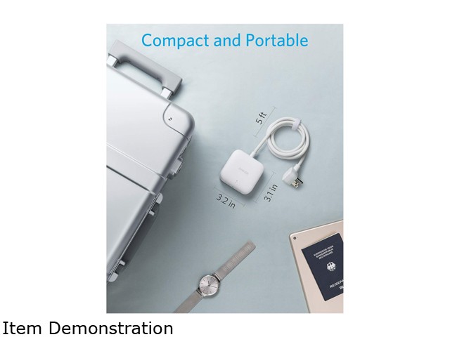 Poweradd Power Strip with USB C Power Delivery 18W, Travel Power Strip Mini with 3 Outlets, 18W USB C & QC 3.0 USB A Port, 5ft Cord, Flat Plug for Cruise Ship, Hotel, Dorm Room and Home,White