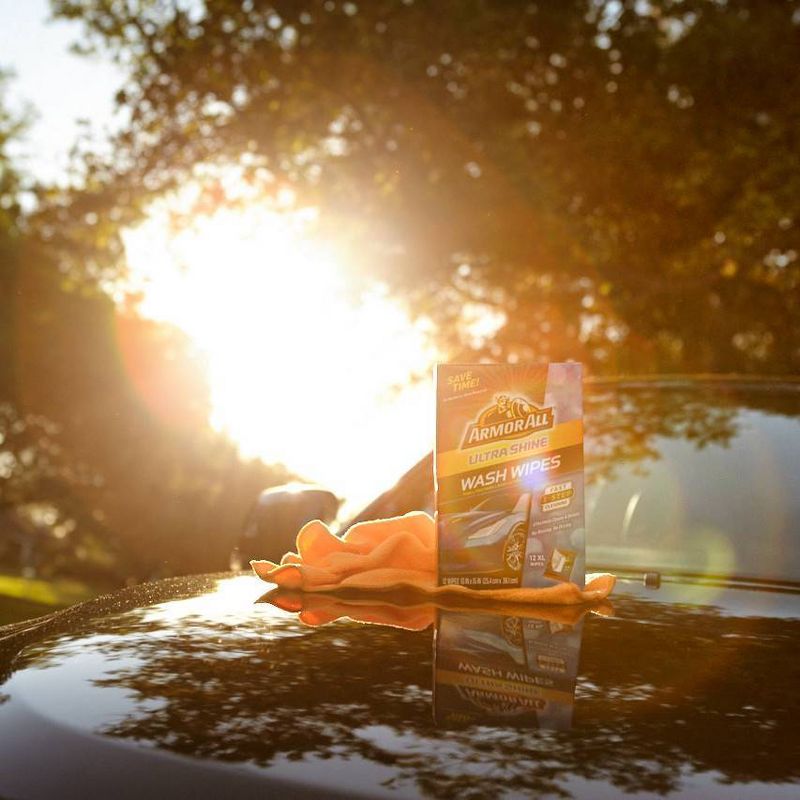 Armor All 12ct Ultra Shine Wash Wipes Automotive Wash