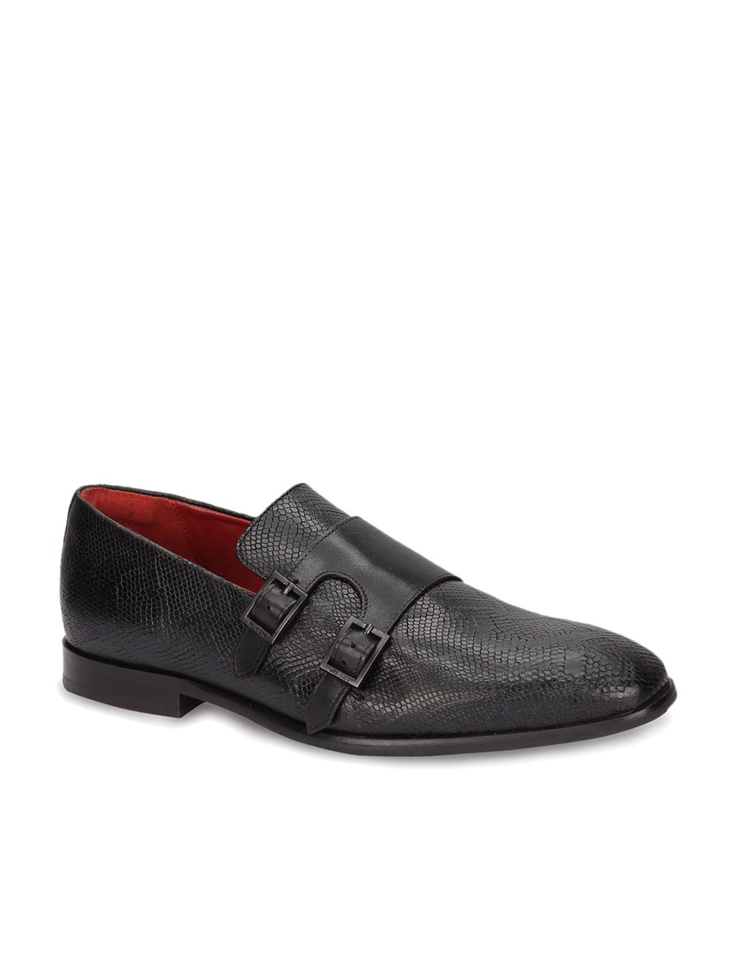 Ruosh Men's Black Casual Loafers