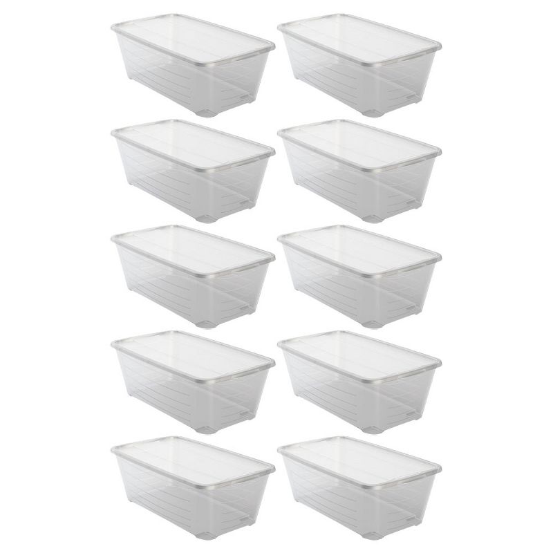 Life Story 5.7-Liter Clear Shoe & Closet Storage Box Container (16 Pack)