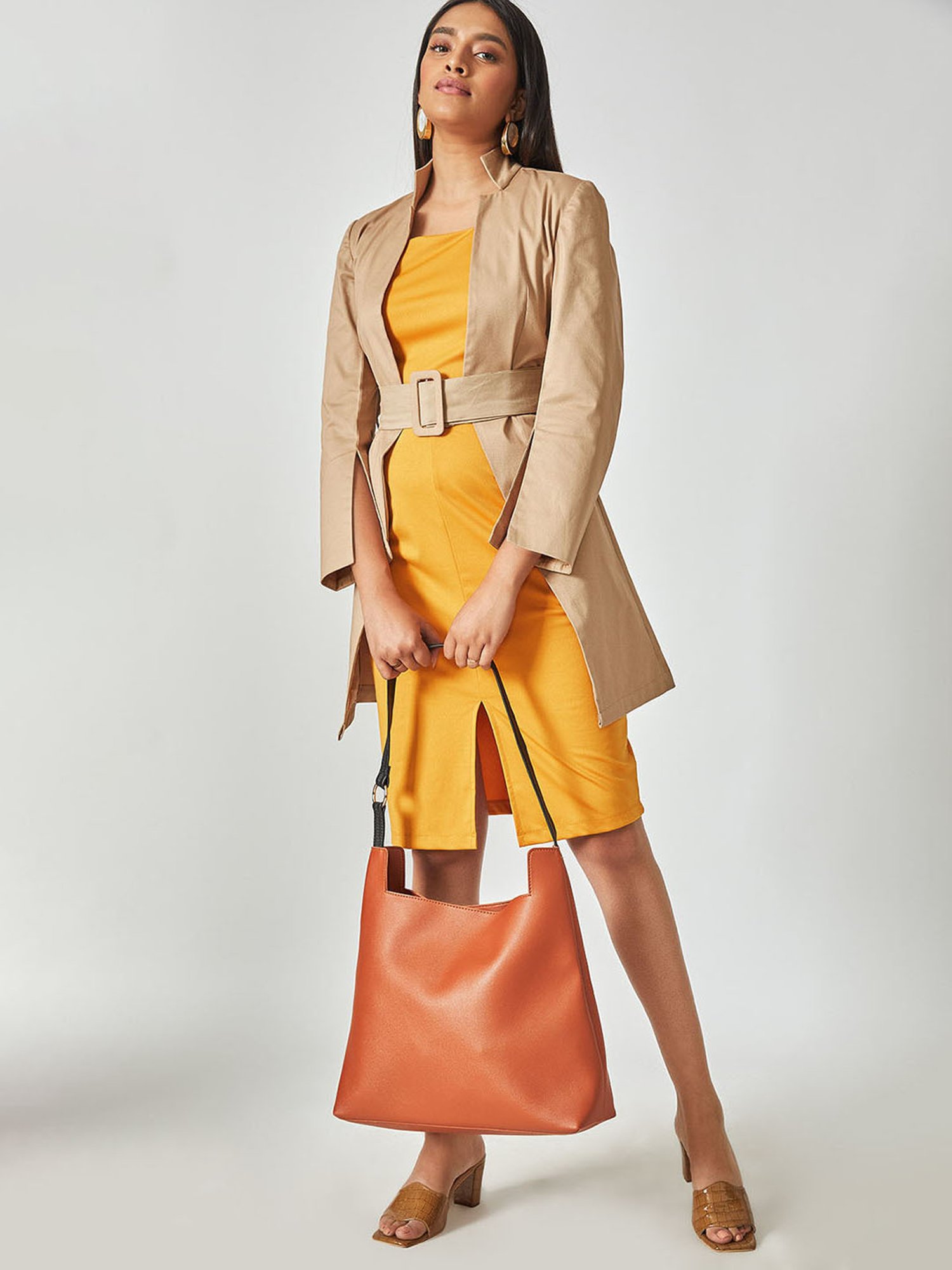 The Label Life Beige Longline Jacket