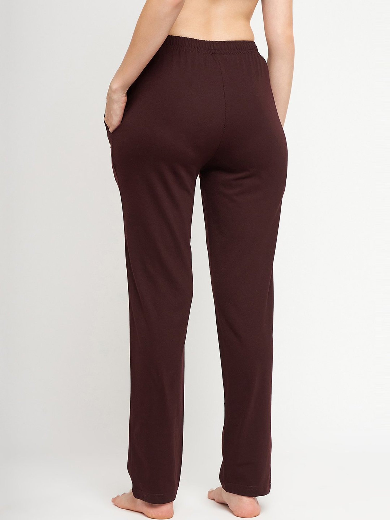 Okane Burgundy Mid Rise Lounge Pants