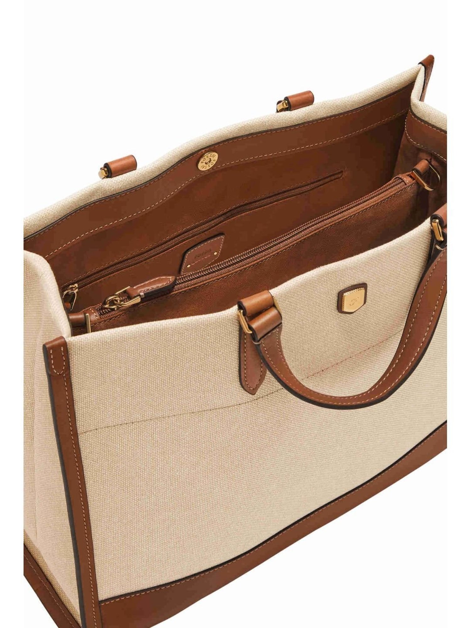 Fossil White Solid Tote Handbag