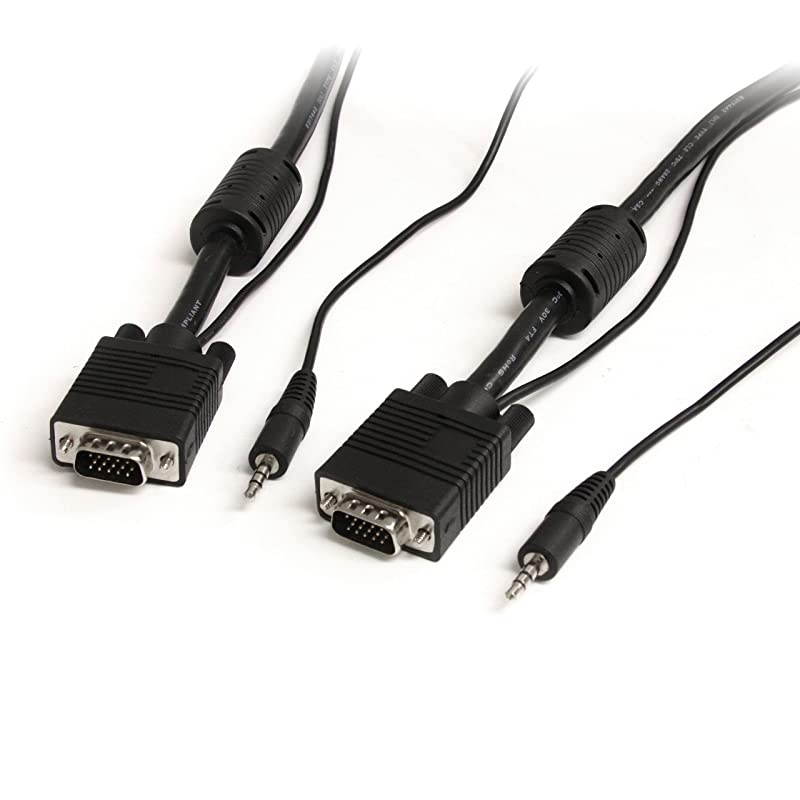 com 30 ft Coax High Resolution Monitor VGA Cable with Audio HD15 M/M (MXTHQMM30A)