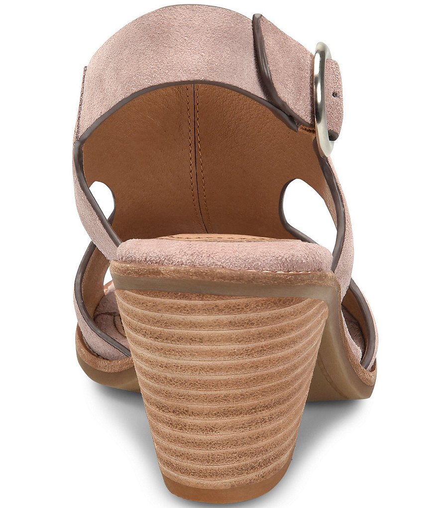 Sofft Maben Suede Slingback Block Heel Sandals