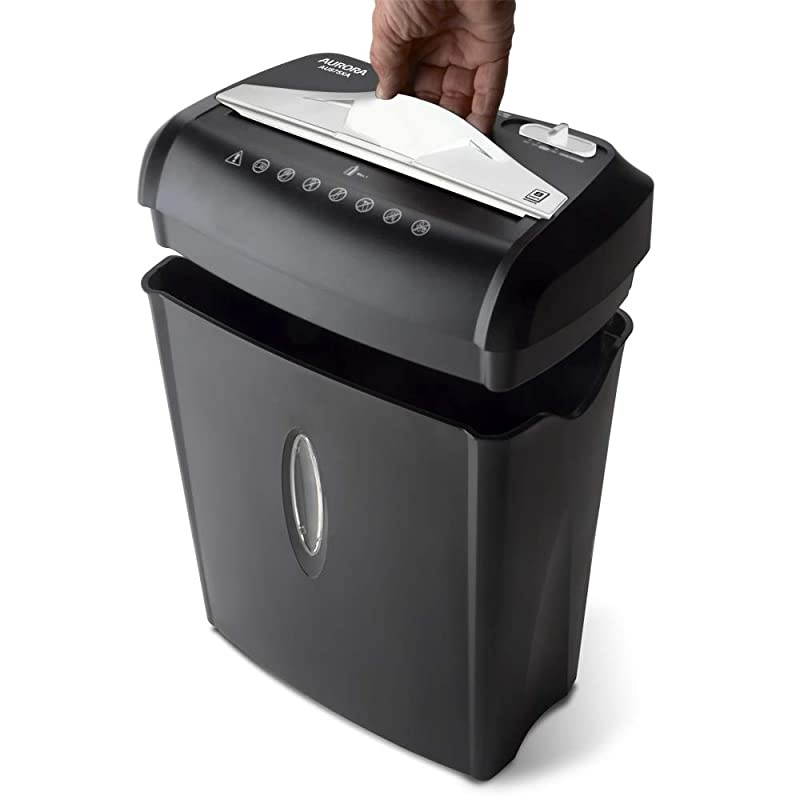AU875XA Paper and Credit Card Shredder with 37Gallon Wastebasket 8Sheet CrossCut with Basket