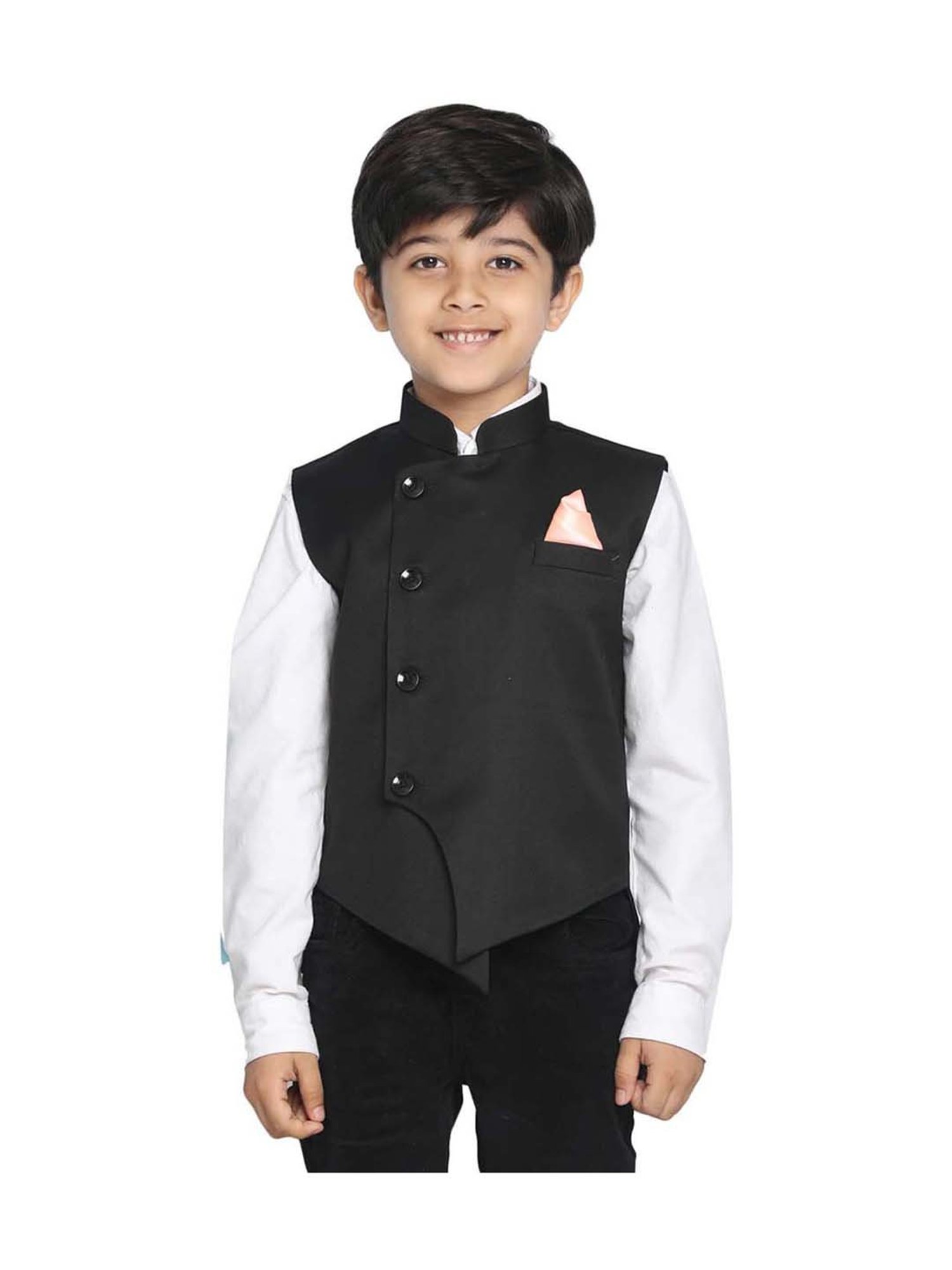 Crimsoune Club Kids Mint Solid Full Sleeves Blazer