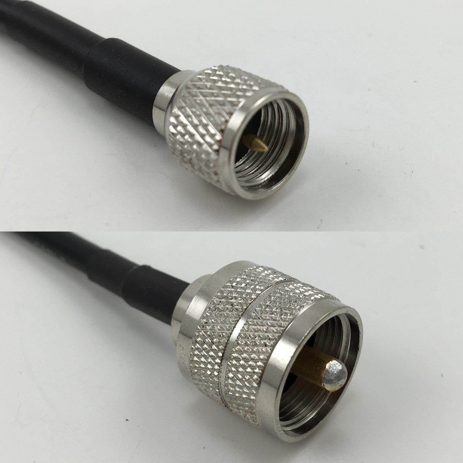 1 foot RG142 MINI UHF MALE to PL259 UHF Male Pigtail Jumper RF coaxial cable 50ohm Quick USA Shipping