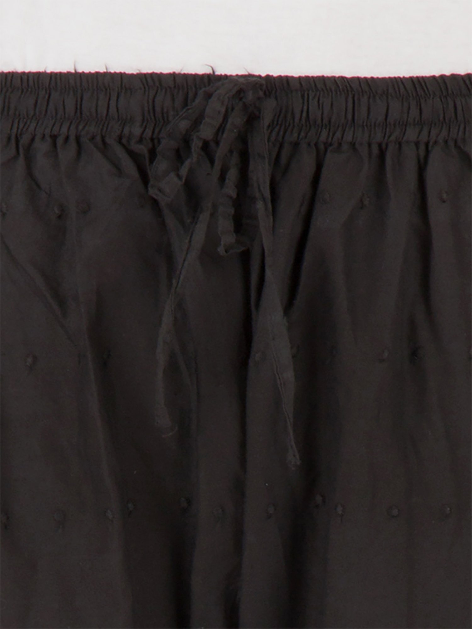 Castle Black Cotton Embroidered Palazzos