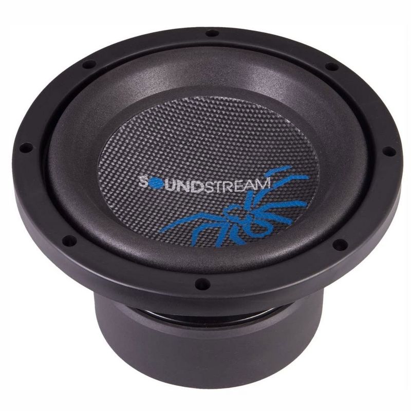 Soundstream 500 Watt 8 Inch Reference R3 Series Dual 2 Ohm Subwoofer for Vehicle Car Truck Audio Speaker Sound Systems, Blue/Black