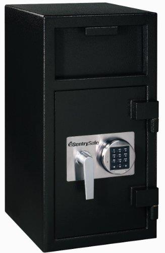 SENTRY SAFE DH-134E Cash Depository Safe, 1.57 cu ft, 121 lb, Black, Solid Steel