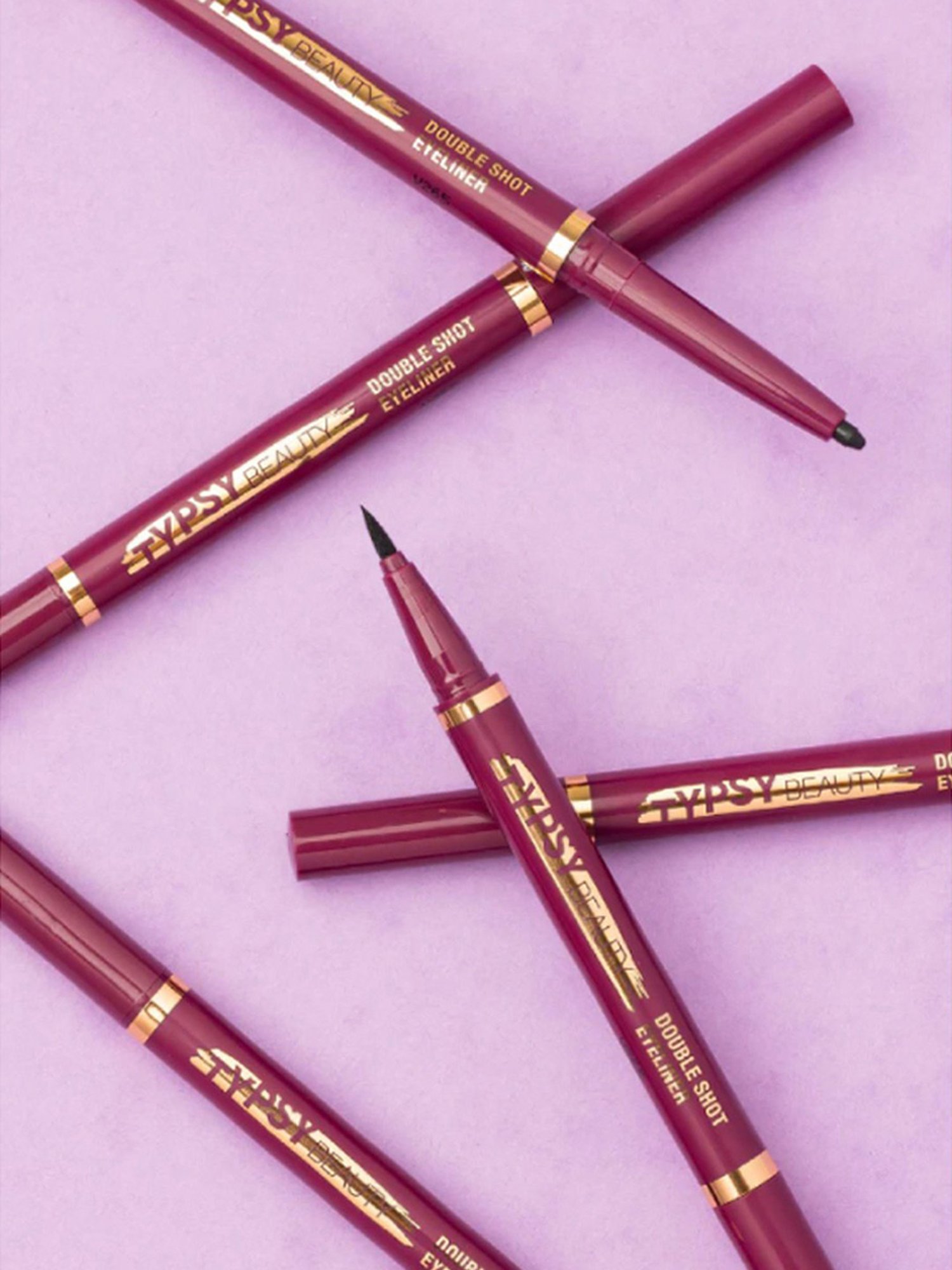 Typsy Beauty Double Shot Kajal Pen + Liquid Liner Jet Black 01 - 0.65 gm