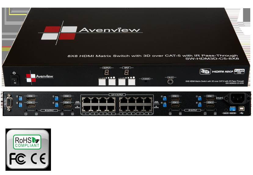 AutoPatch 1YDM 8x8 Rackmount Video Signal Distribution Matrix Switcher