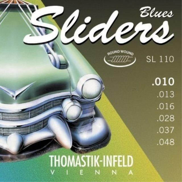 thomastikinfeld sl 110 blues sliders round wound electric guitar string set