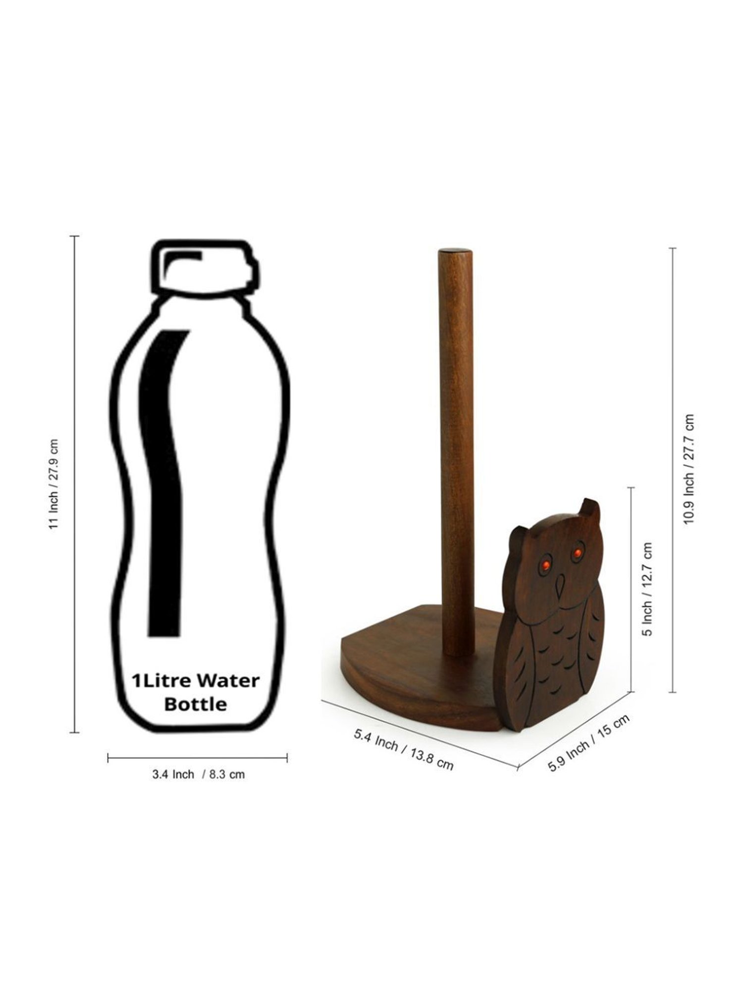 ExclusiveLane The Dancing Peacock Brown Sheesham Wood Napkin Holder - Set of 1