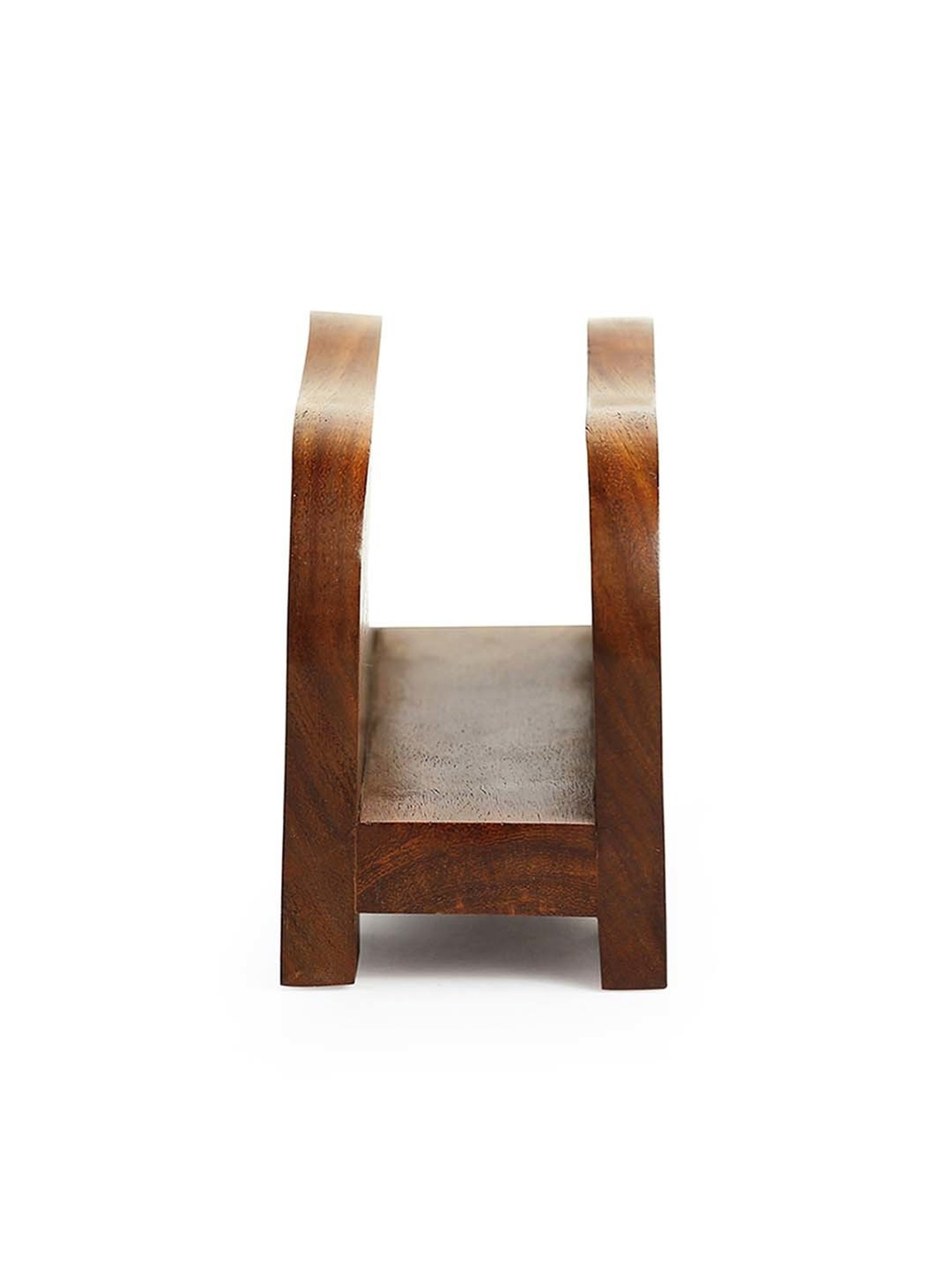 ExclusiveLane The Dancing Peacock Brown Sheesham Wood Napkin Holder - Set of 1