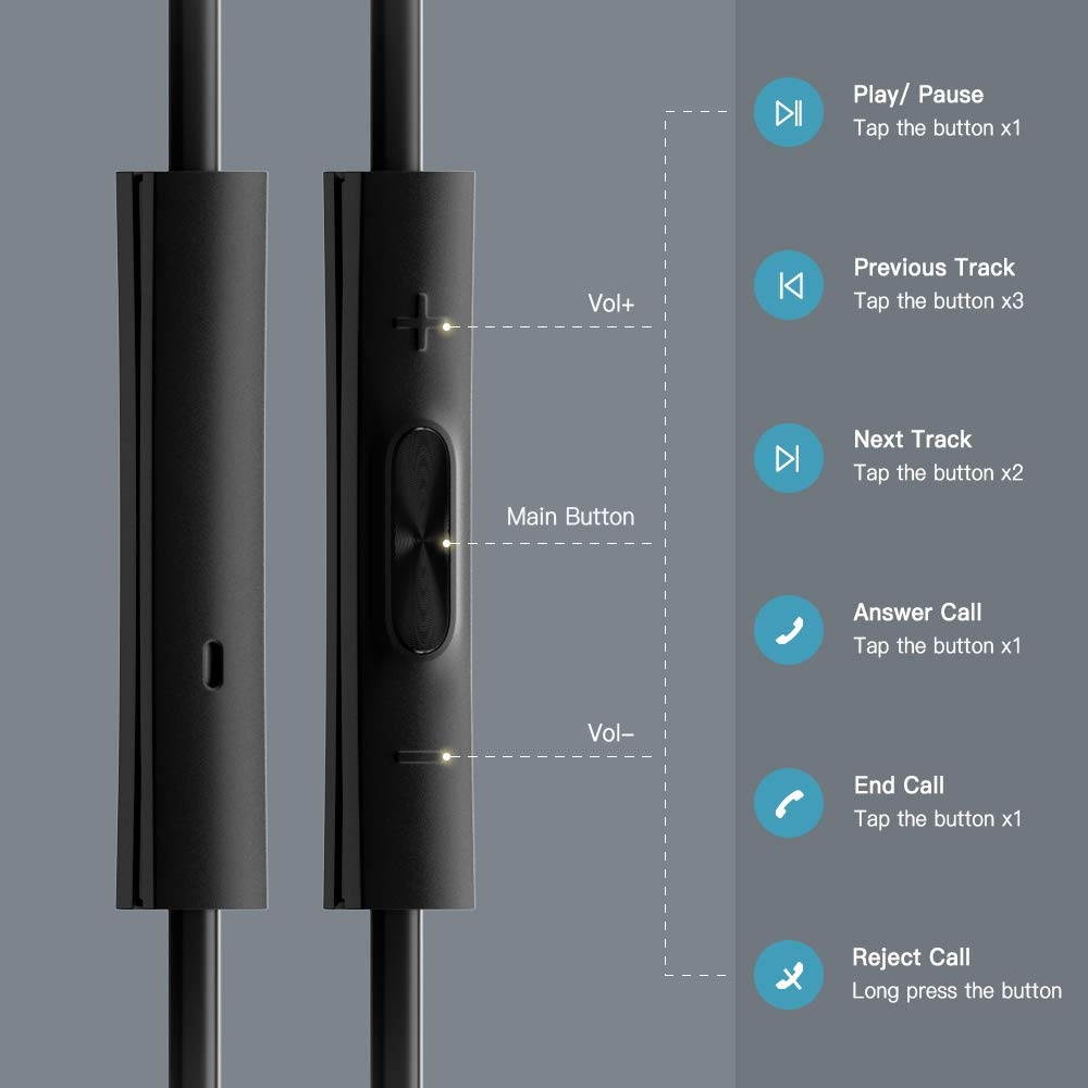 USB C Headphones with Microphone Earphones for OnePlus 8 Pro Stereo Earbuds in-Ear Headphones with Type C Connector for Samsung S20 FE Note 20 Ultra Note 10 Plus, OnePlus 8T 7T 7 Pro, iPad Pro