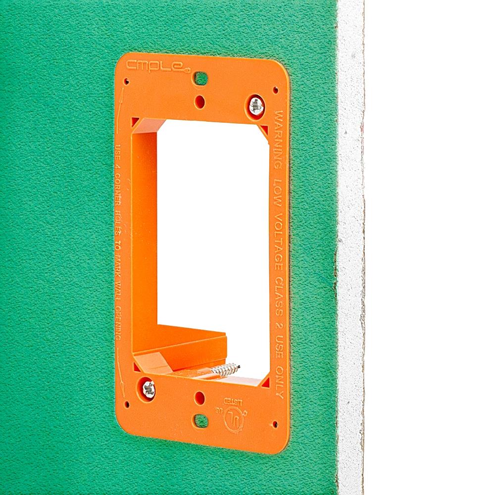 Cmple - Low Voltage Mounting Bracket 1 Gang Multipurpose Drywall Mounting Wall Plate Bracket &ndash; (Single Gang, 10 PACK)