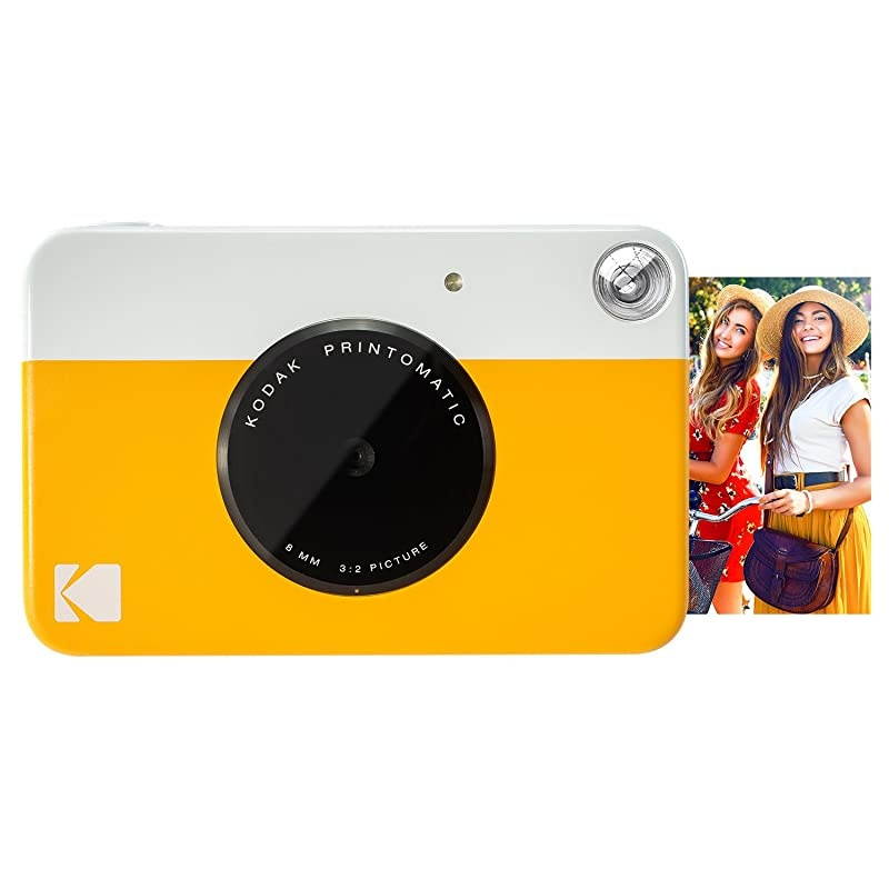 KODAK Printomatic Digital Instant Print Camera Full Color Prints On  2x3 StickyBacked Photo Paper Yellow Print Memories Instantly