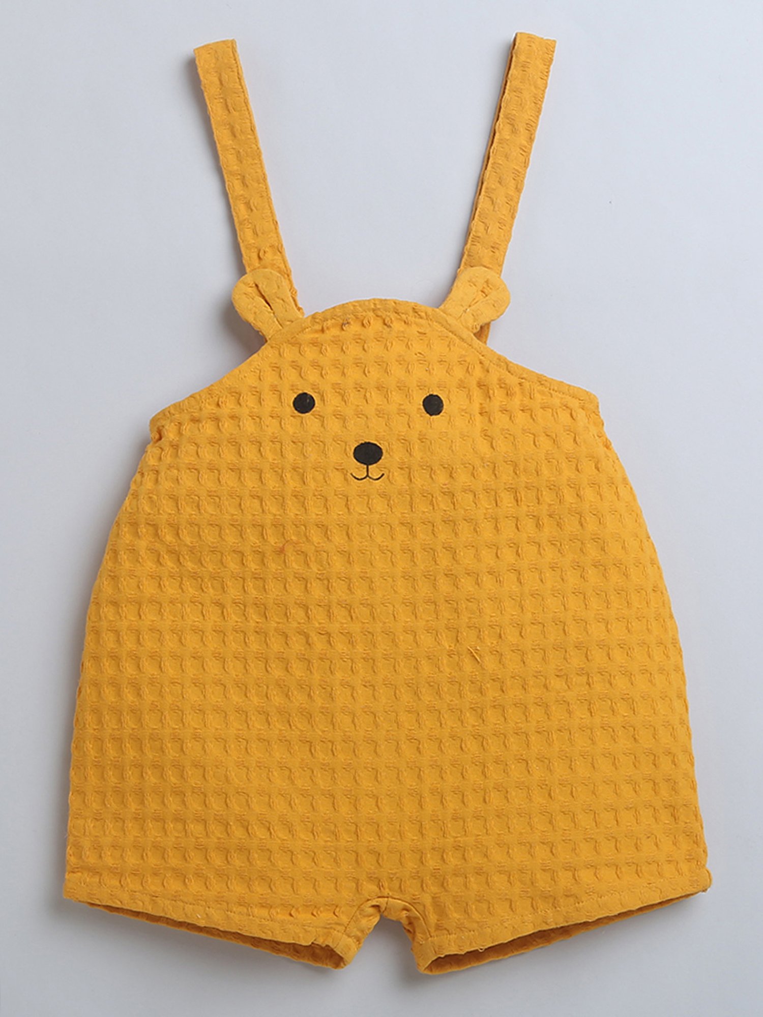 Nino Bambino Kids White & Mustard Striped T-Shirt with Dungaree