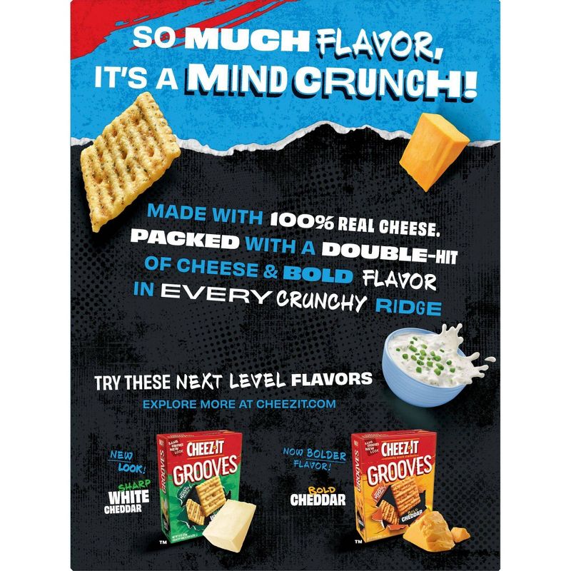 Cheez-It Zesty Cheddar Ranch Grooves Crispy Cracker Chips - 9oz