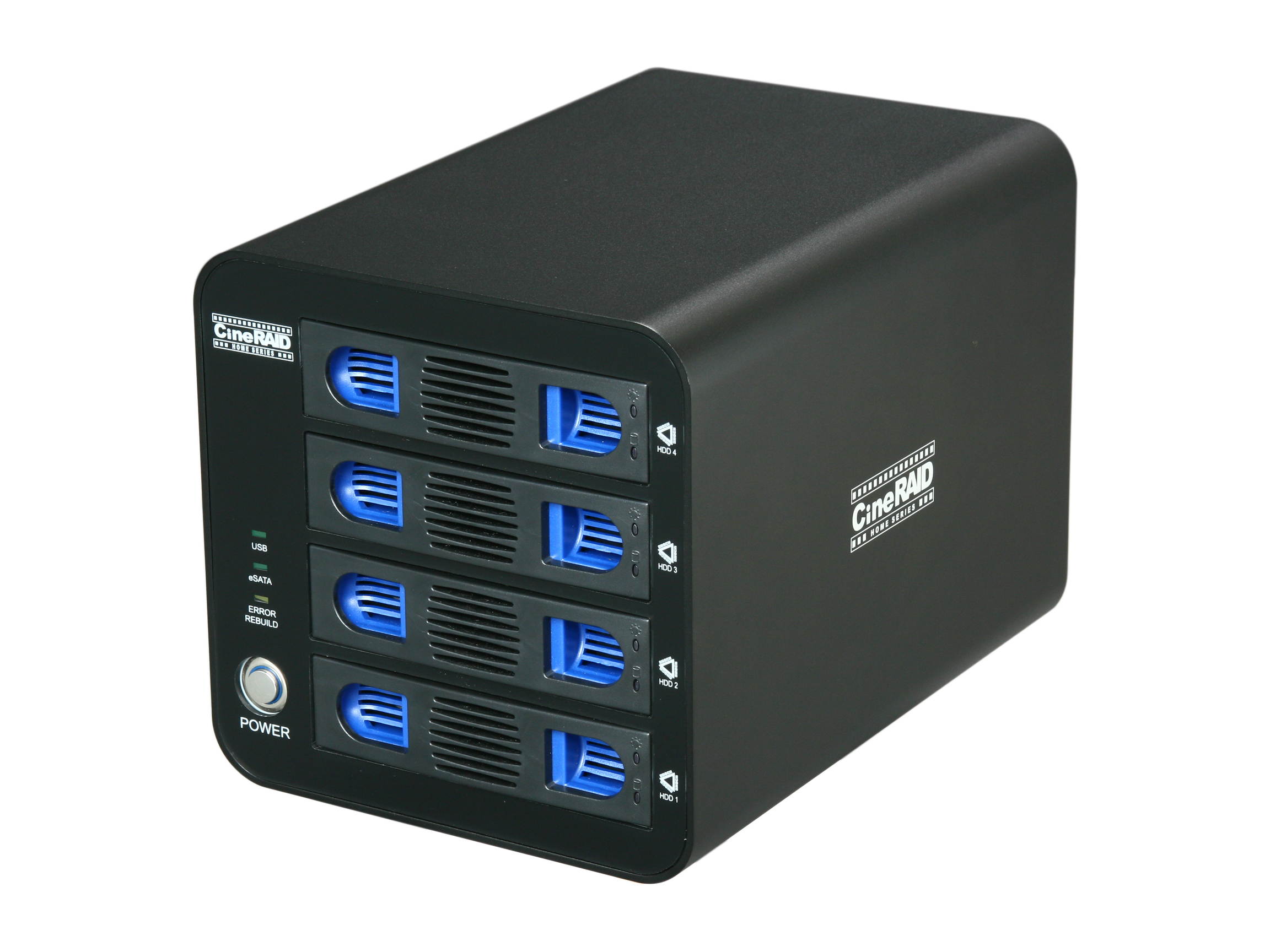 CineRAID Home CR-H458 4 Bay RAID Enclosure, Support 4 Hot Swappable Drives USB 3.0 & eSATA Interface