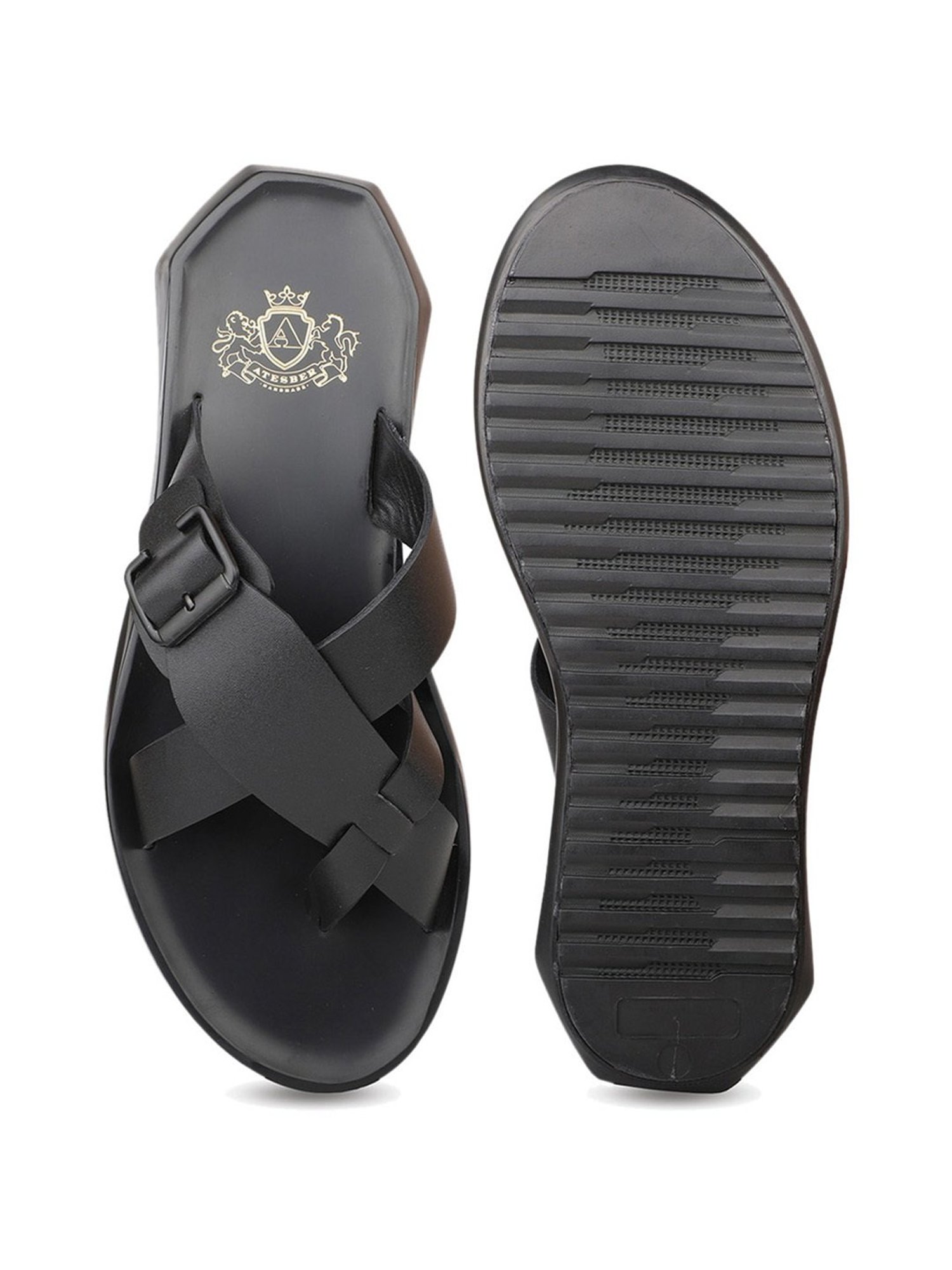 Atesber by Inc.5 Men's Black Toe Ring Sandals
