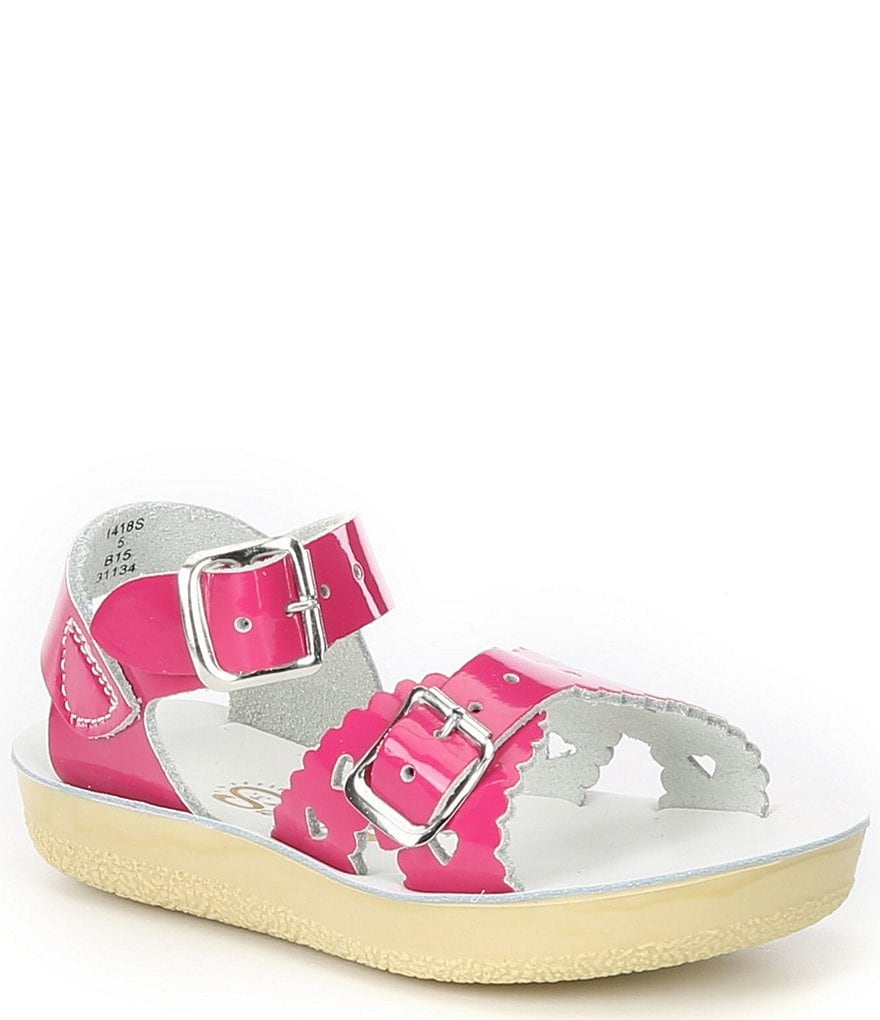 Saltwater Sandals by Hoy Girls' Sun-San Sweetheart Water Friendly Leather Sandals (Toddler)