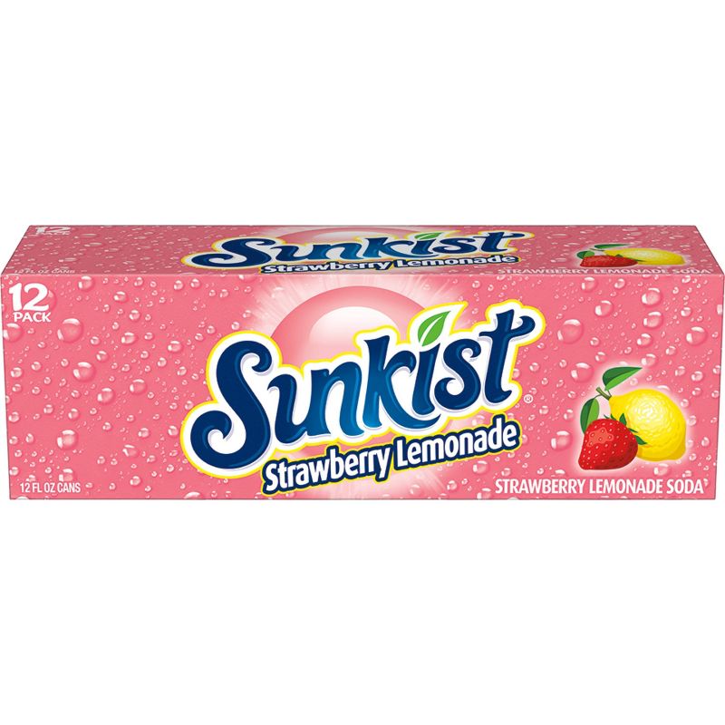 Sunkist Strawberry Lemonade - 12pk/12 fl oz Cans