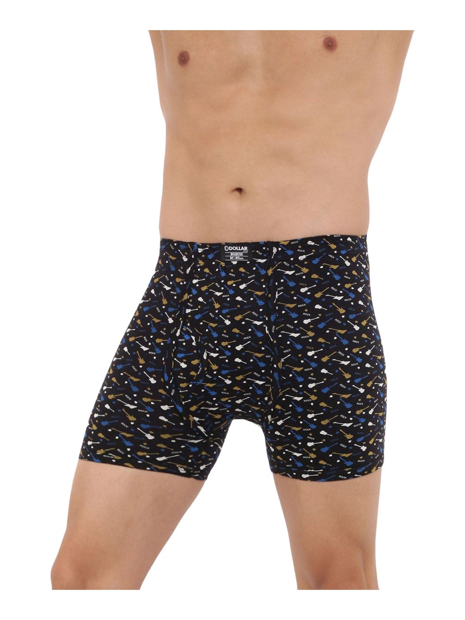 Dollar Bigboss Assorted Color Cotton Printed Trunks (Pack Of 5)